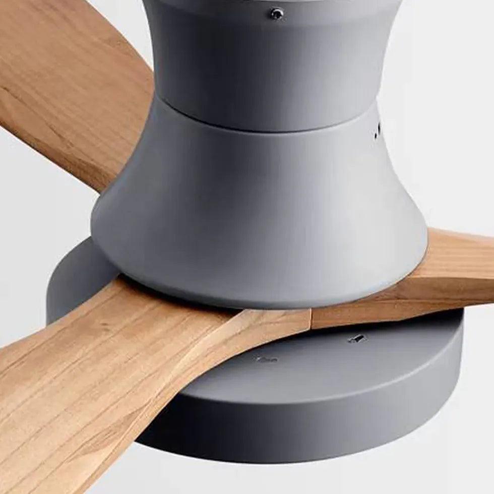 3-Blade Wooden Ceiling Fan with LED Light Kit - Modern Rustic Style for Bedroom, Living Room & Outdoor Patio