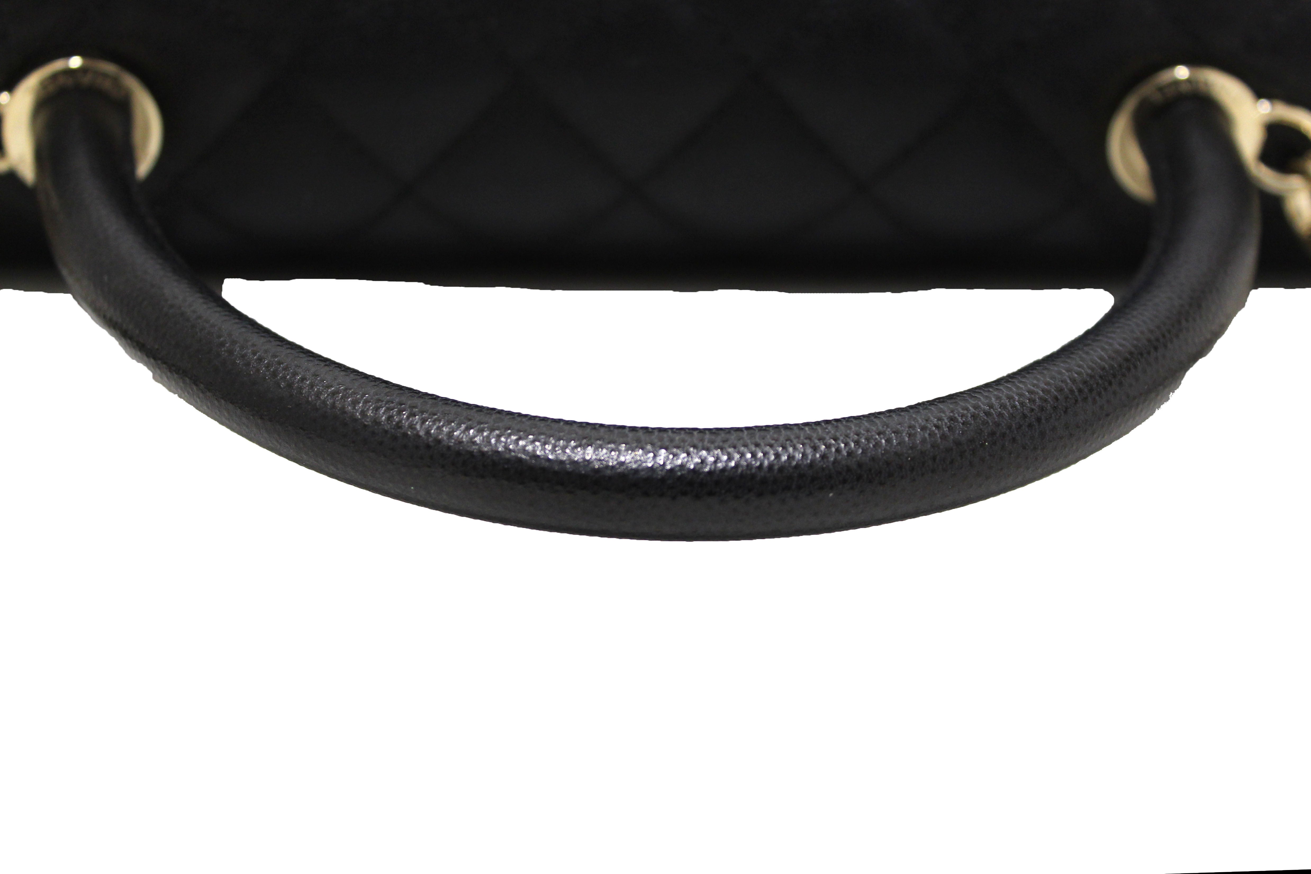 Authentic Chanel Black Quilted Caviar Leather Small CoCo Handle Flap Bag - Luxury Designer Handbag for Women, Perfect for Parties, Dating & Special Occasions