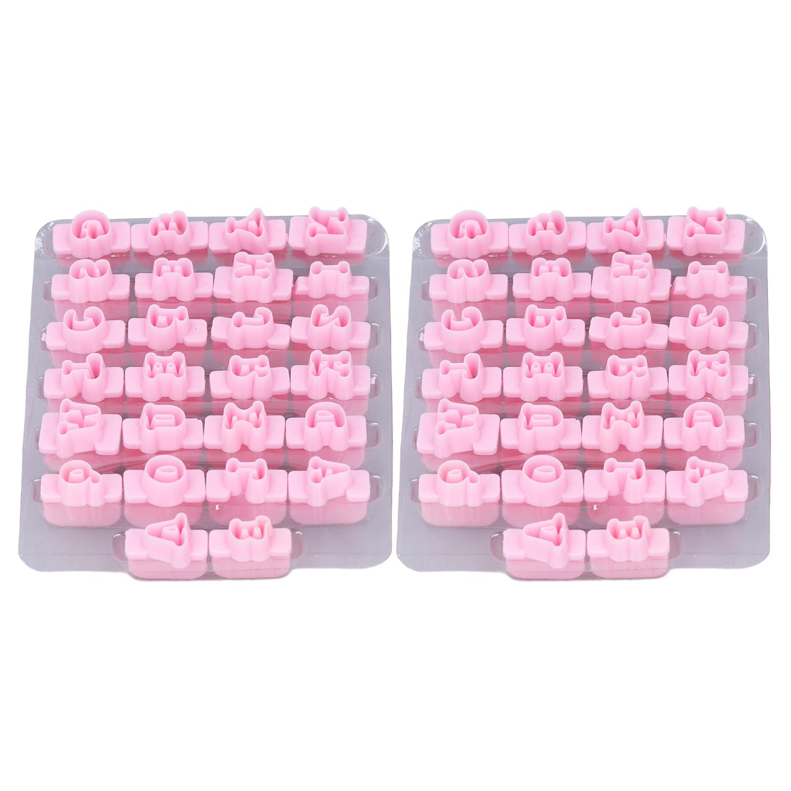 Jeanoko Silicone Letter Molds - 2 Pack Flexible Alphabet Cake Decorating Molds for Baking, DIY Crafts, Resin & Chocolate Making - Heat Resistant Fondant Stamp for Birthday Parties, Wedding Cakes & Cupcake Toppers
