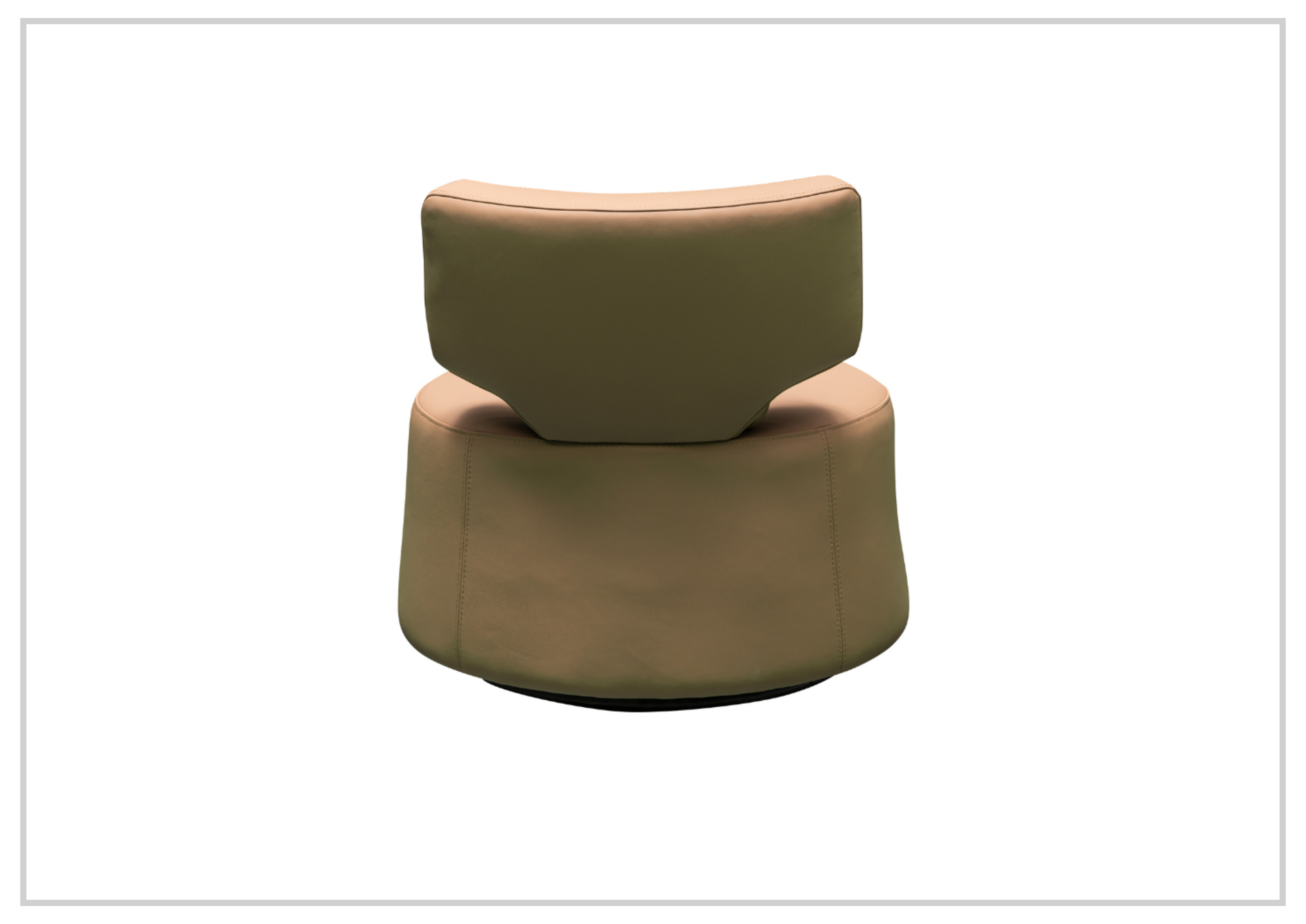 Klaussner Pavia Leather Swivel Chair with Foam Back & Seat Cushion - Modern Office Chair for Home & Office Workspace, Comfortable Desk Chair for Working, Studying or Gaming