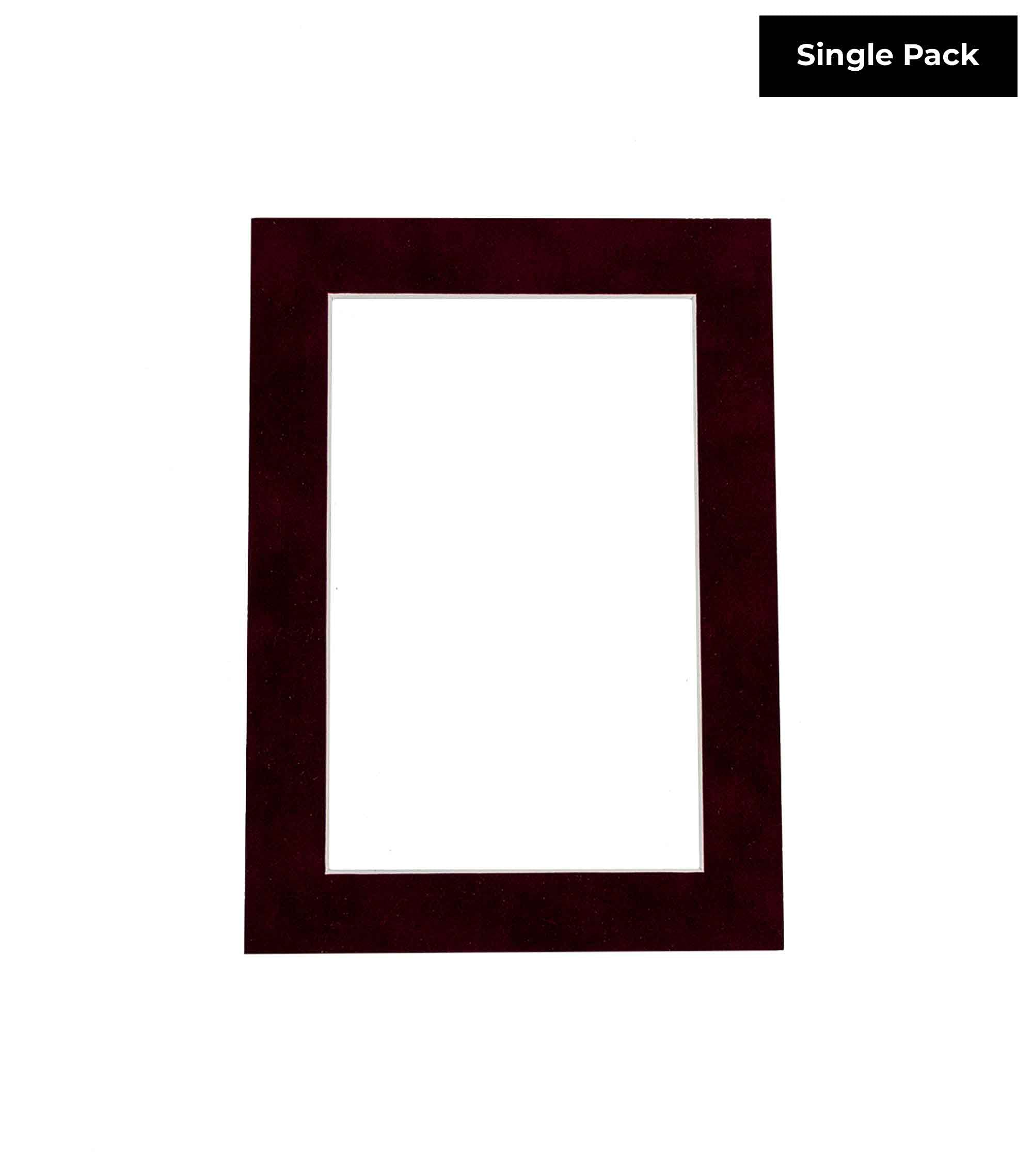 24x30 Acid-Free Dark Red Suede Bevel Cut Mat Board for 22x26 Photos - 4-Ply Thickness with Backing Board & Self-Seal Crystal Clear Photo Mat Bag - Perfect for Picture Framing, Art Displays, and Home Decor