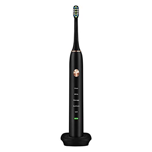 Rechargeable Electric Toothbrush with Soft Bristles - USB Magnetic Induction Charging, Ultrasonic Cleaning for Sensitive Teeth | Perfect for Travel, Home & Office Use