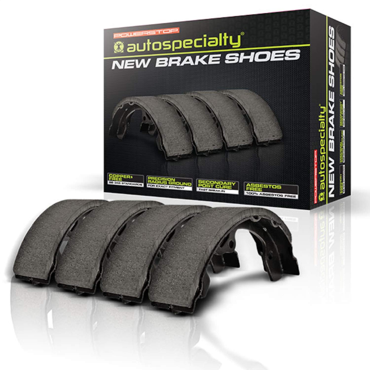 Power Stop B358 Autospecailty Front Brake Shoes - OEM Replacement for Smooth & Reliable Braking | Perfect for Daily Commuting & Highway Driving
