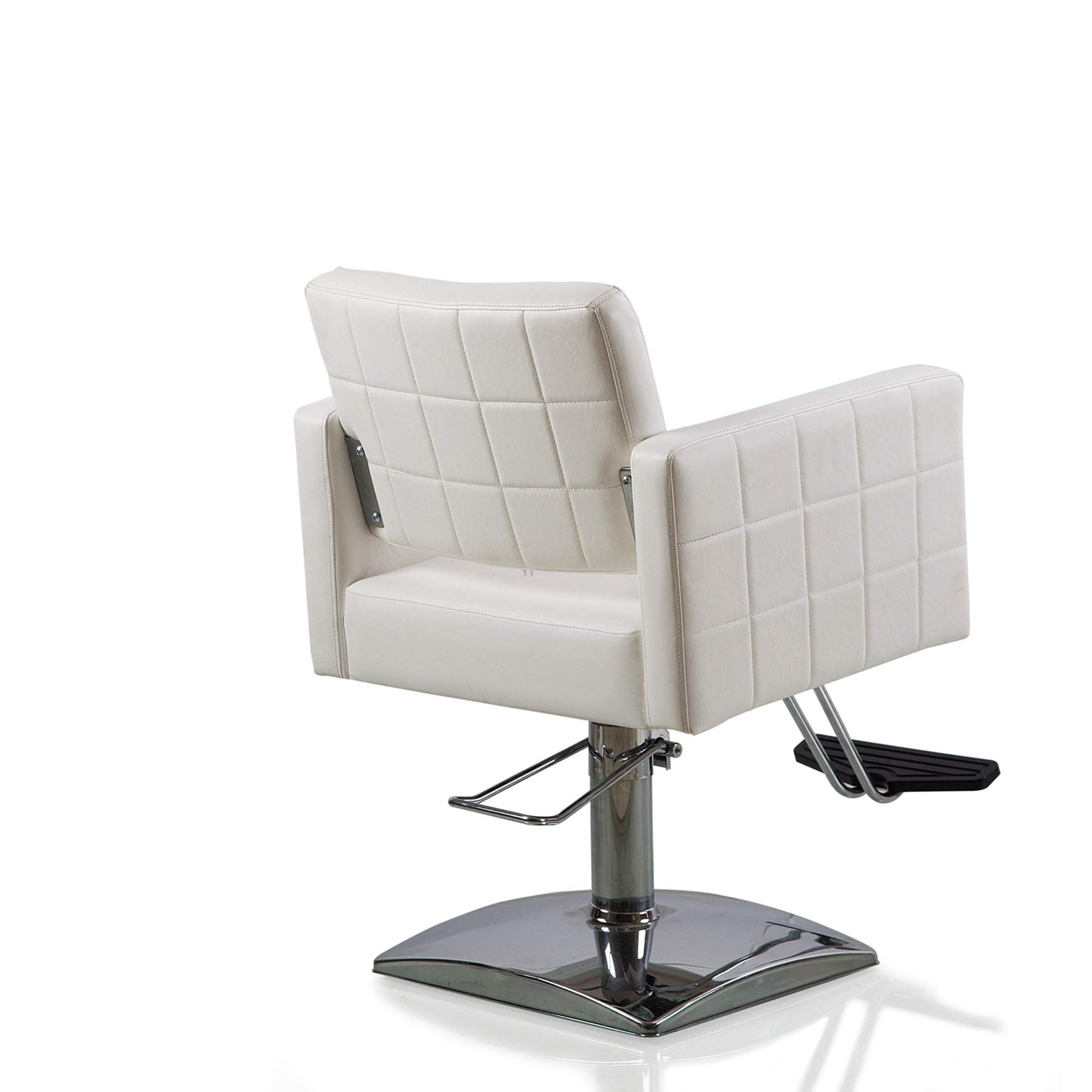 Beautylife Hydraulic Salon Styling Chair - Professional Barber & Hair Stylist Chair with Pump, White | Perfect for Hair Salons, Barbershops & Home Beauty Stations