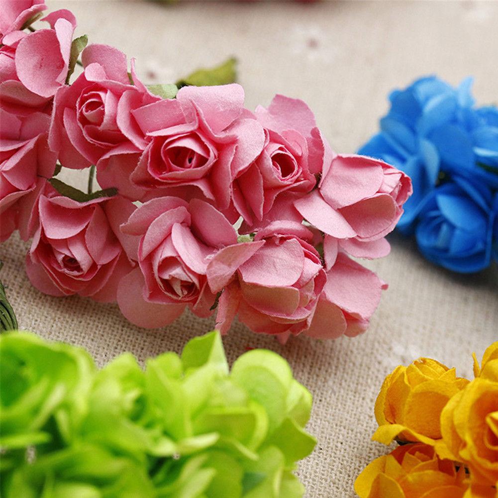 144 Mini Paper Roses - Bulk Artificial Flowers for DIY Wedding Decor, Party Favors, Home Decoration & Craft Projects