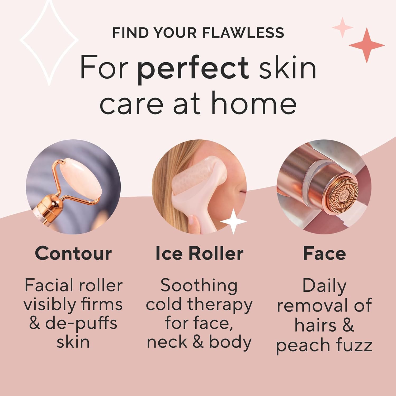 JASMINE & GLORY Ice Roller Massager for Face - Skin Tightening & Brightening, Reduces Wrinkles & Under Eye Puffiness | Facial Lifting & Cooling Therapy | Perfect Gift for Women | Use for Morning Routine, Post-Workout Recovery & Spa Day Relaxation