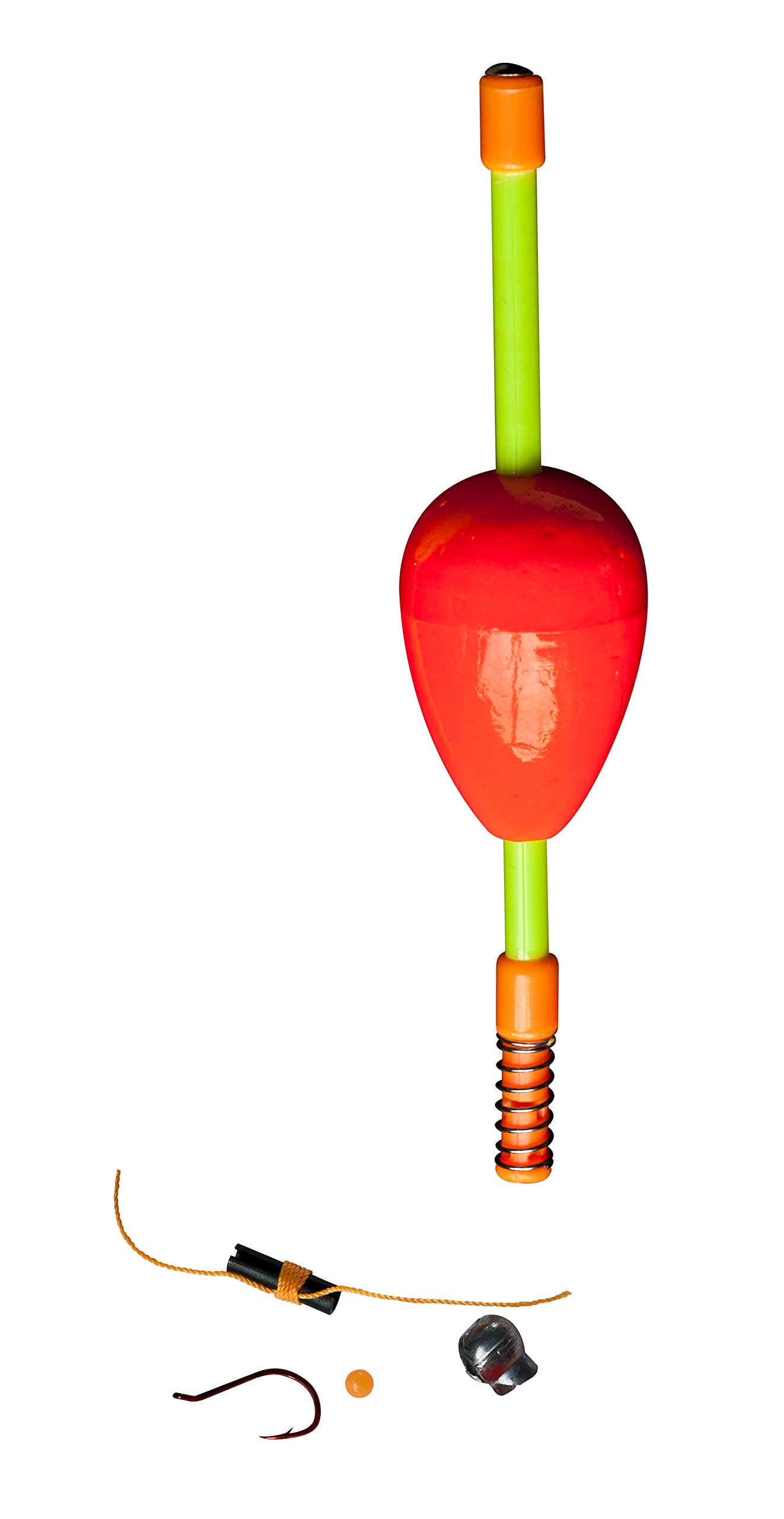DUZ-it-All 1.75 Inch Orange Slip Bobber - Fishing Float for Crappie, Walleye & Panfish - Perfect for Freshwater Lakes, Ponds & Rivers