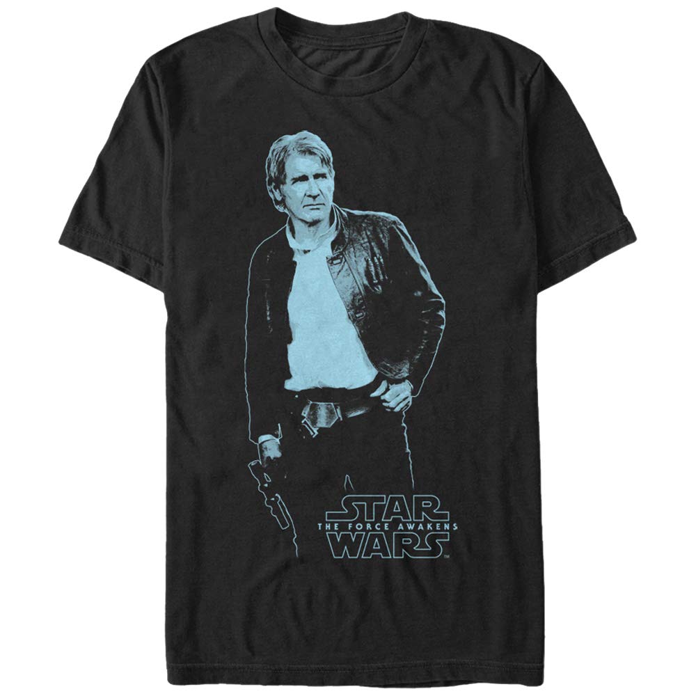 Star Wars The Force Awakens Han Solo Graphic T-Shirt for Men | Cool Sci-Fi Movie Tee | Perfect for Cosplay, Conventions & Everyday Wear