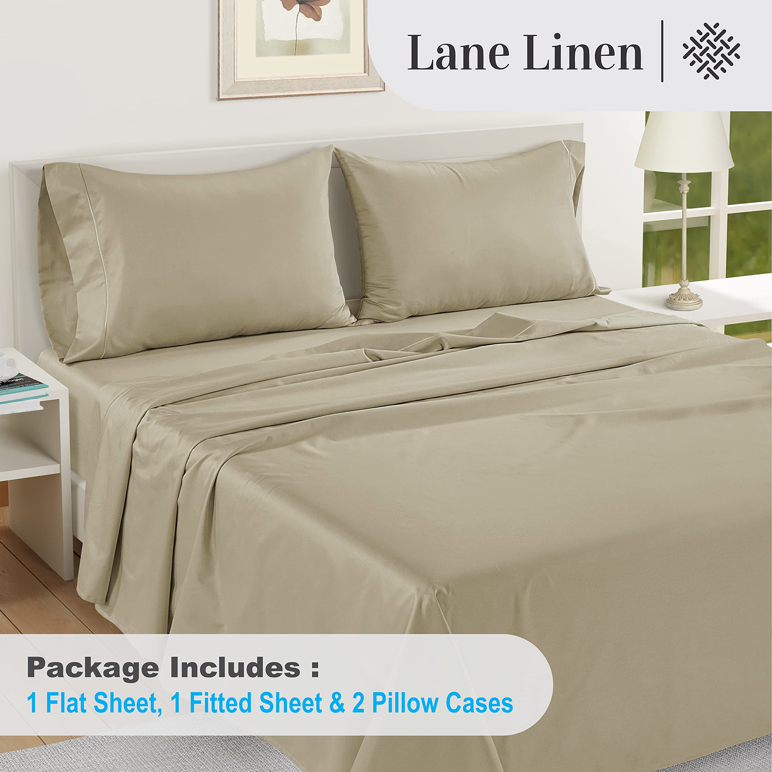 1000 TC 100% Egyptian Cotton Bed Sheets Full Size - 16 Inch Deep Pocket Cooling Bedding Set - Breathable, Fade & Pill Resistant - Perfect for Hot Sleepers & Luxury Bedrooms