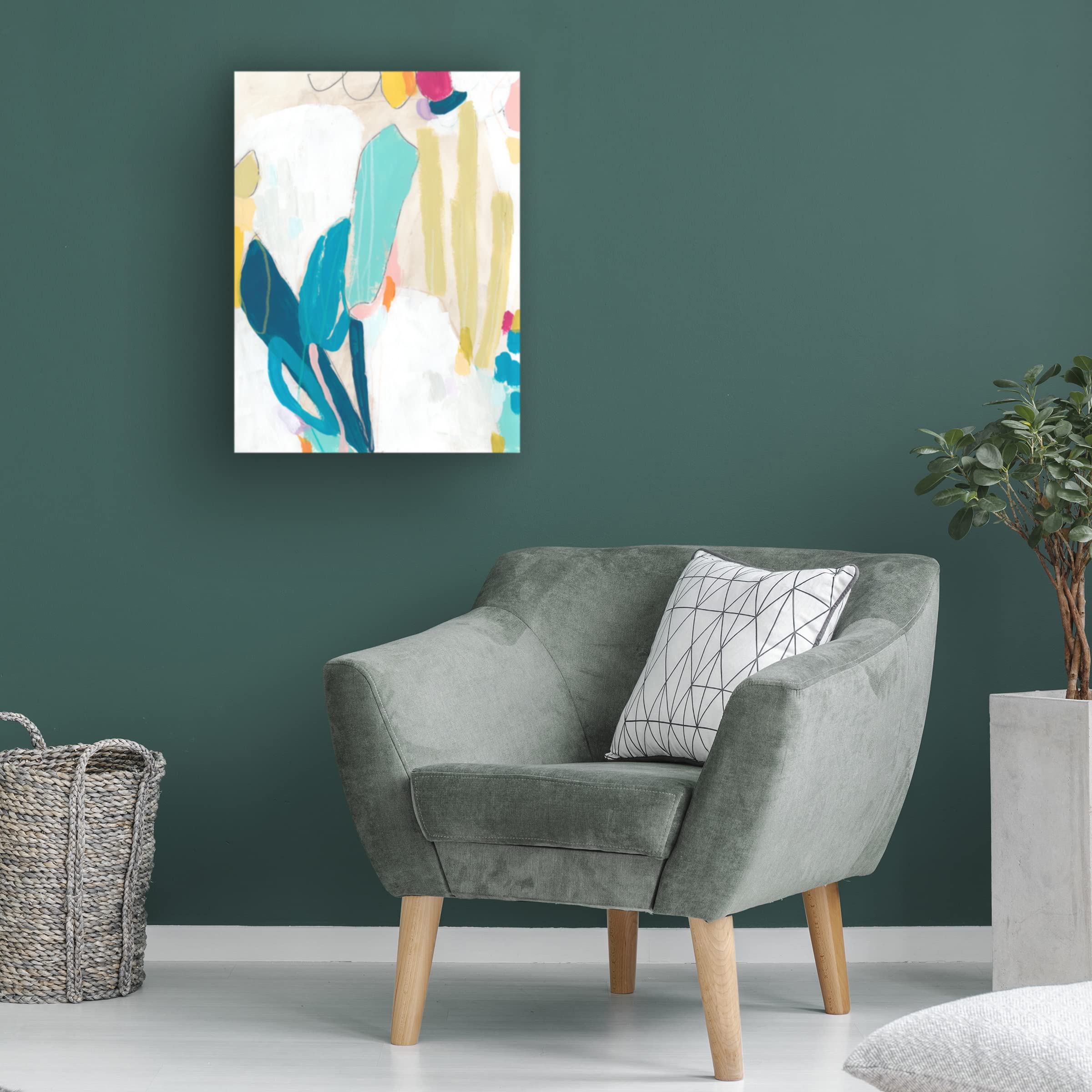 Trademark Fine Art 'Mosaic Dream II' Canvas Wall Art by June Erica Vess - Modern Abstract Painting for Living Room, Bedroom & Office Decor