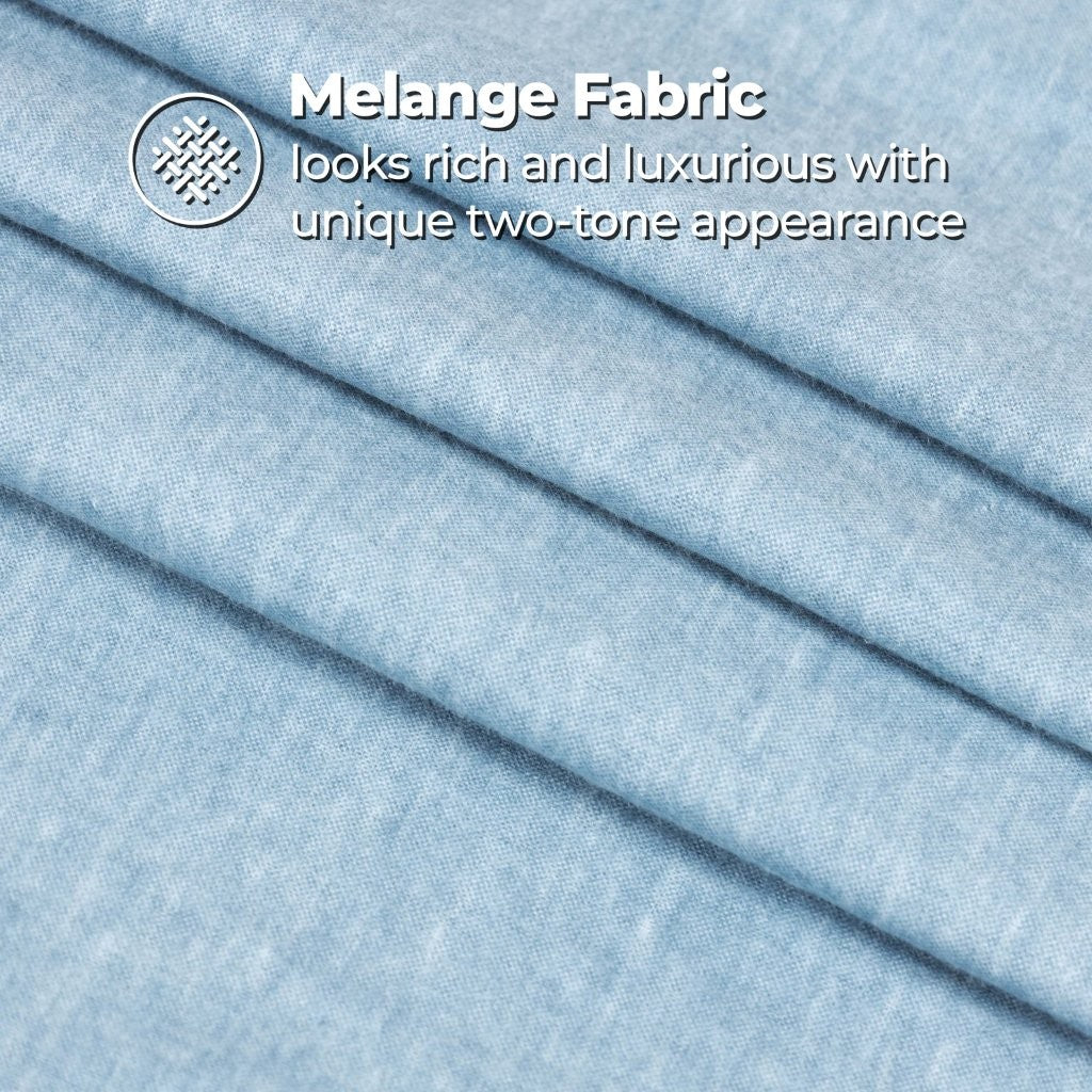 Premium Melange Flannel Cotton Two-Toned Brushed Pillowcases Set of 2 - Soft & Cozy for Winter Nights - Perfect for Bedroom, Guest Room & Home Decor
