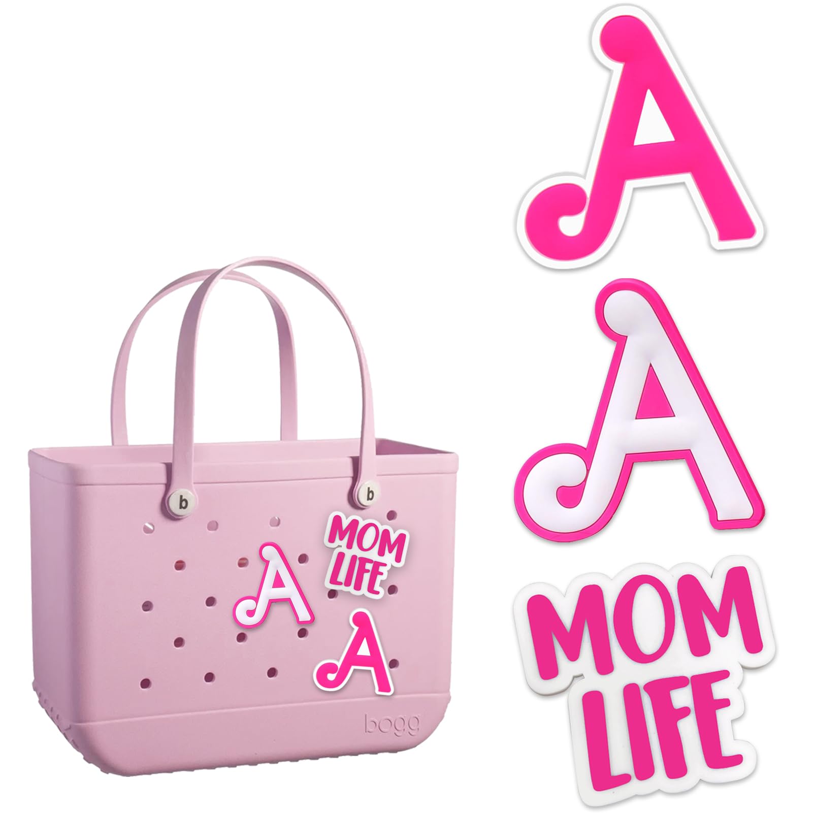 YIXIPAZH 3-Piece Letter Charms for Bogg Bags - Handbag & Beach Tote Decor