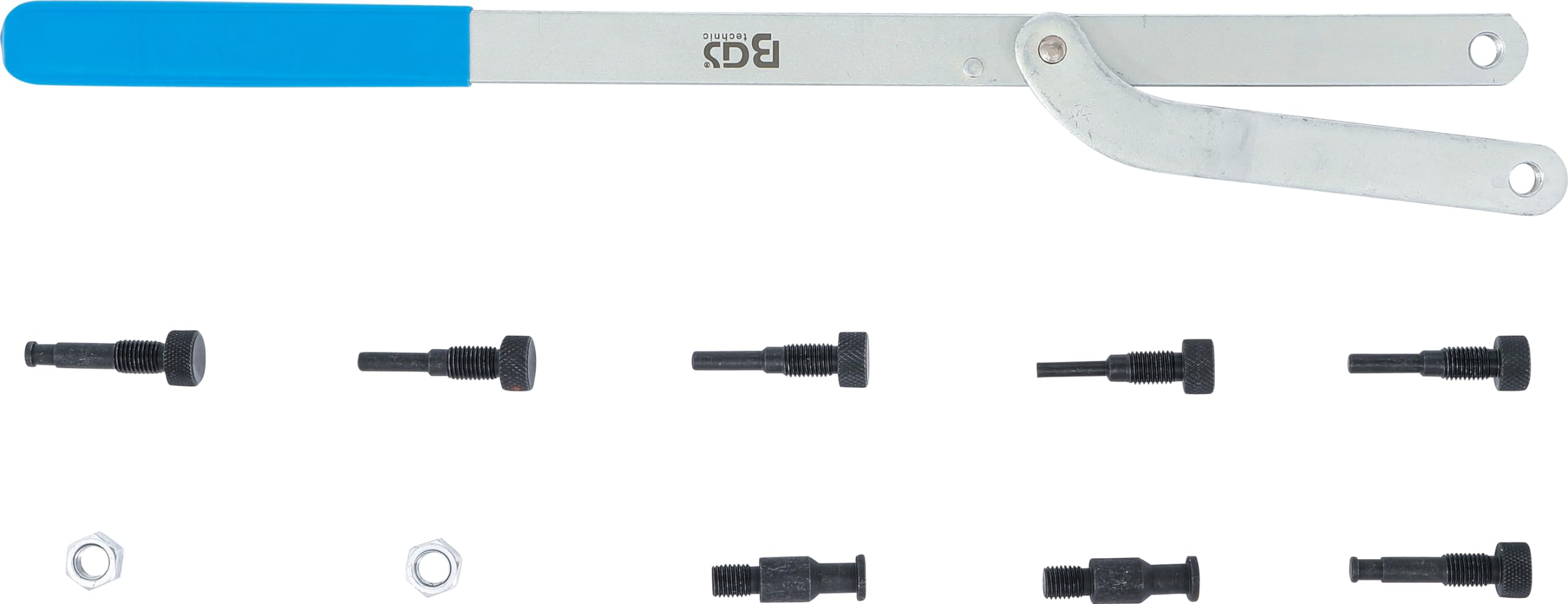 BGS 1714 Adjustable Pin Counterholding Wrench Set - Professional Automotive Tool Kit for Engine Maintenance & Repair Work