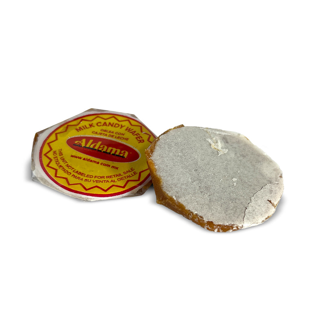 Aldama Oblea Mini Cajeta Wafers - 20ct Bag | Authentic Mexican Caramel Snacks for Parties, Desserts & Gifts