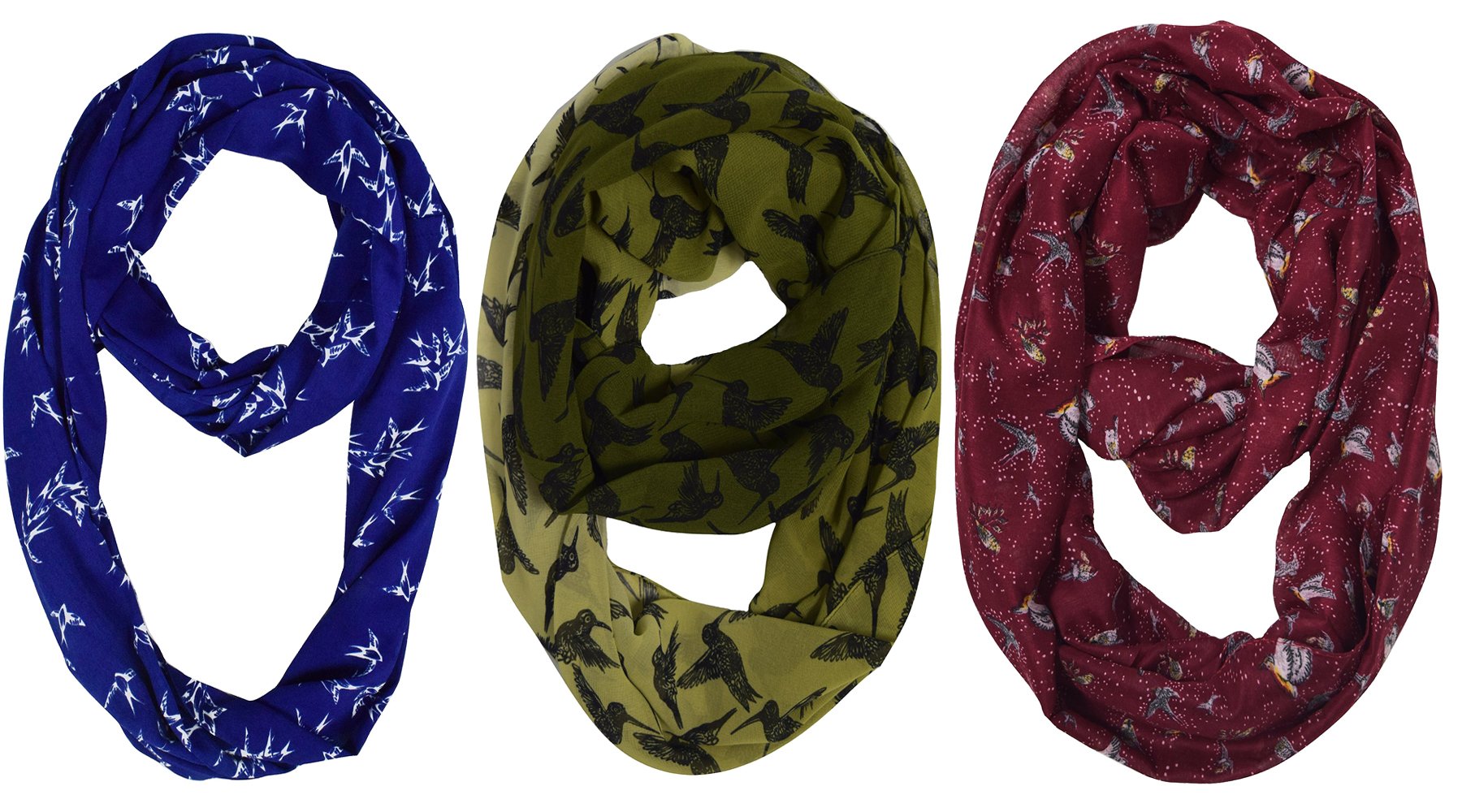 Bohemian Sheer Infinity Scarf for Women - Lightweight Circle Loop Scarf - Perfect for Fall, Winter & Spring Fashion Accessories