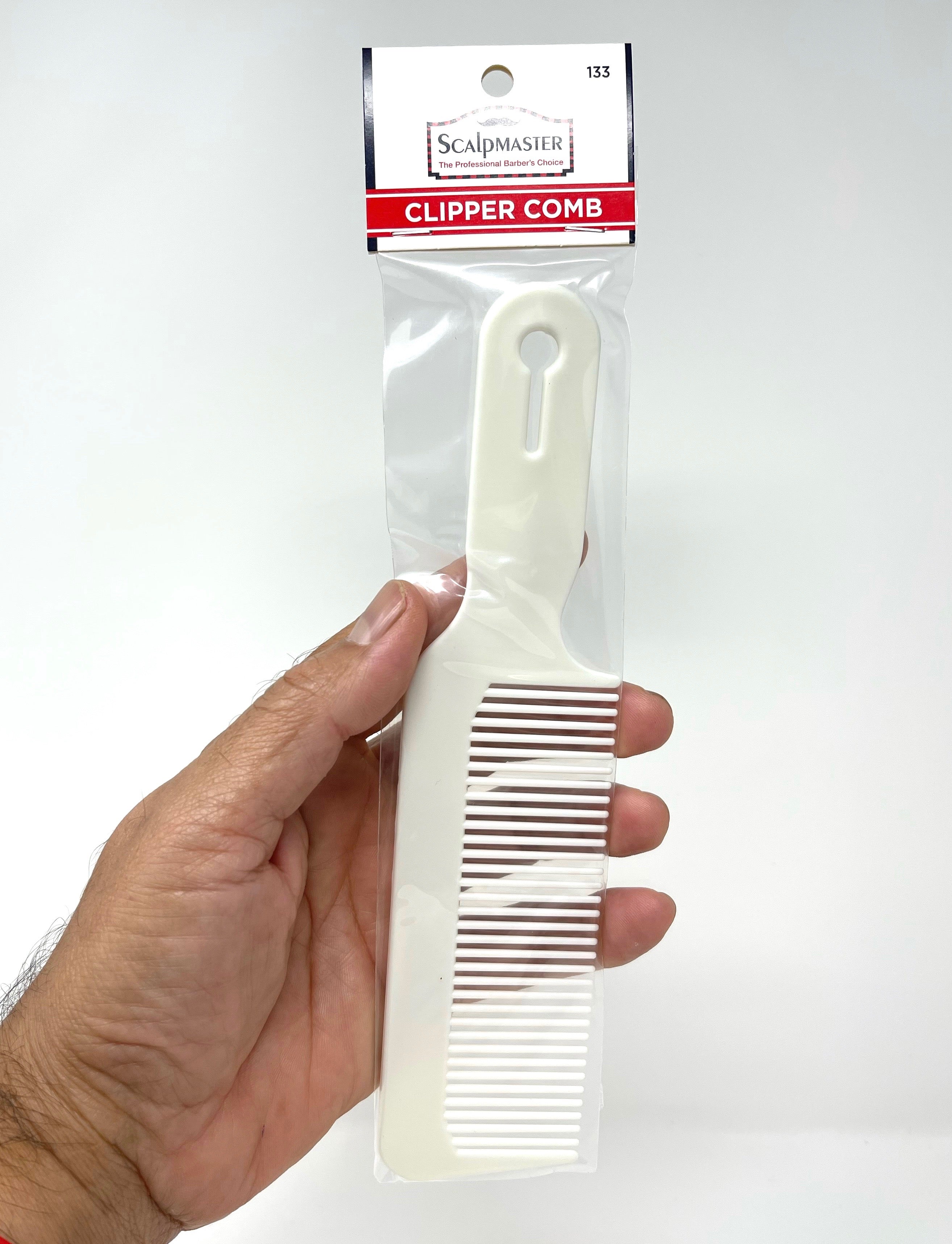 Professional Scalpmaster Clipper Comb Set - 3-Piece Large Blending & Cutting Combs for Barbers (White) | Perfect for Fade, Taper & Texture Haircuts