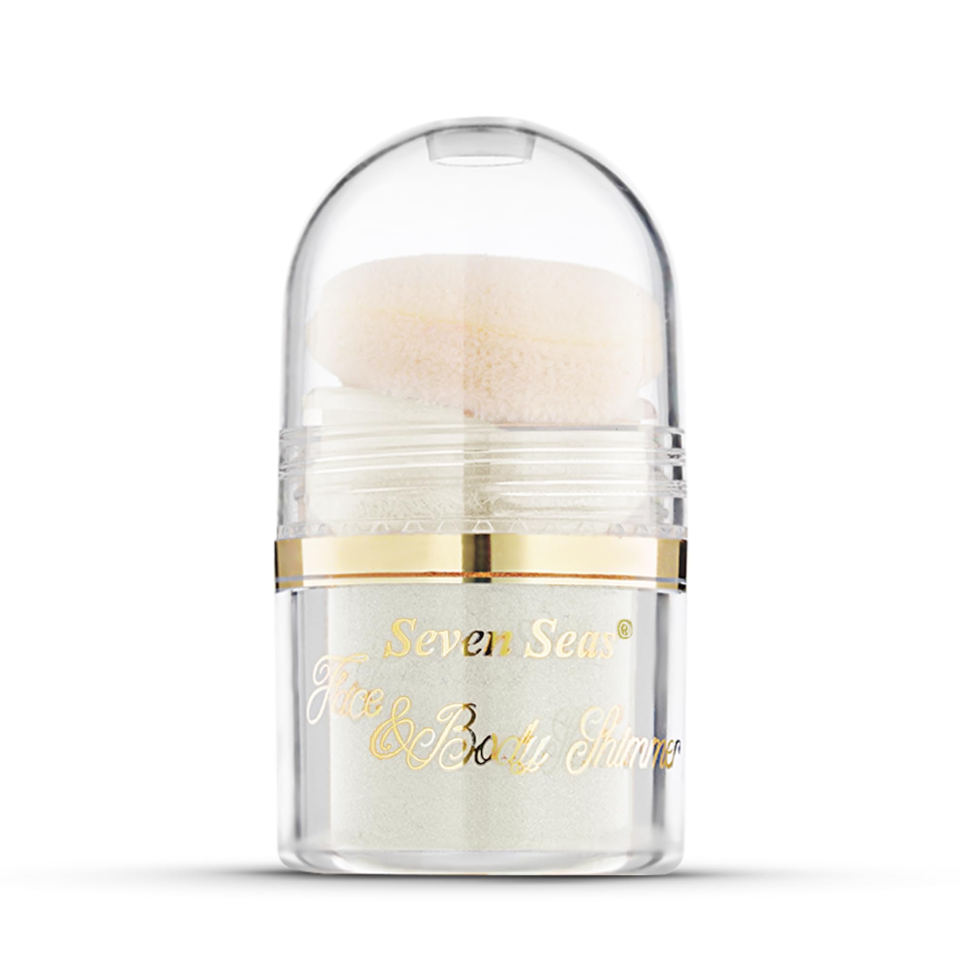 Seven Seas Body & Face Shimmer Highlighter Powder Pigments - White Gold | Long-Lasting Duo-Chrome Metallic Makeup for Eyes & Face | Intense Shimmery Glow & High Pigmentation | Perfect for Night Out, Party Glam & Special Occasion Makeup Looks