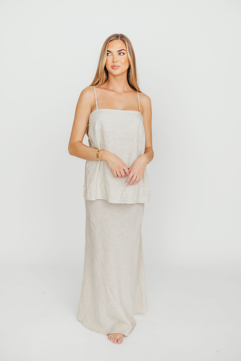 Novella 100% Linen Woven Maxi Skirt - Breathable & Lightweight Summer Skirt for Women | Perfect for Beach, Vacation & Boho Style Outfits