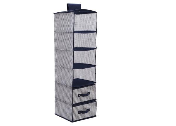 6-Shelf Storage Organizer with 2 Drawers - Heavy Duty Metal Shelving Unit for Garage, Closet, Pantry & Home Organization