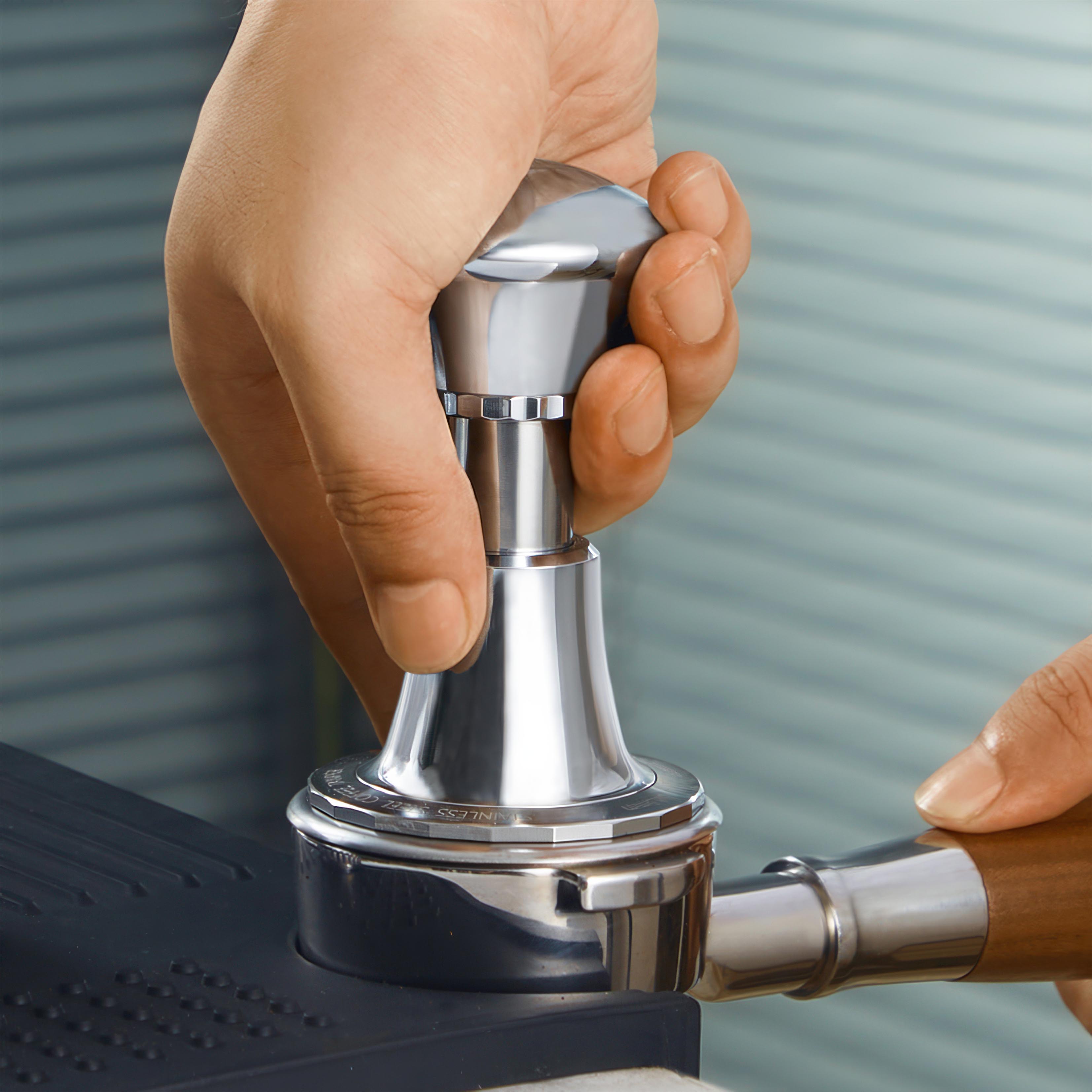 Premium Stainless Steel Coffee Tamper - 58mm Espresso Tamper for Barista & Home Use - Perfect for Espresso Machines & Coffee Pressing