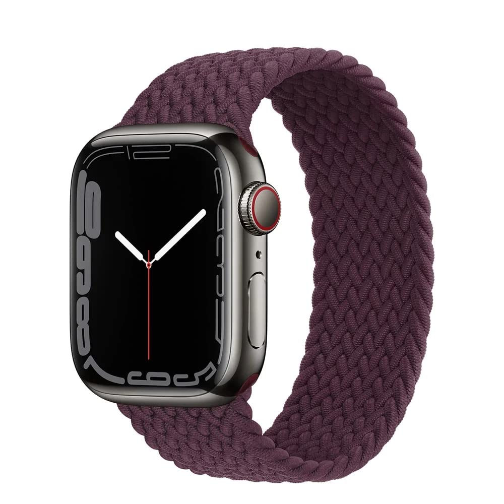 PARAMEXVIEW Stretchy Braided Solo Loop Compatible with Apple Watch 38mm 40mm 41mm - Soft Nylon Sport Band for Men & Women - Fits iWatch Series Ultra/SE/8/7/6/5/4/3/2/1 - Perfect for Workouts, Running & Everyday Wear