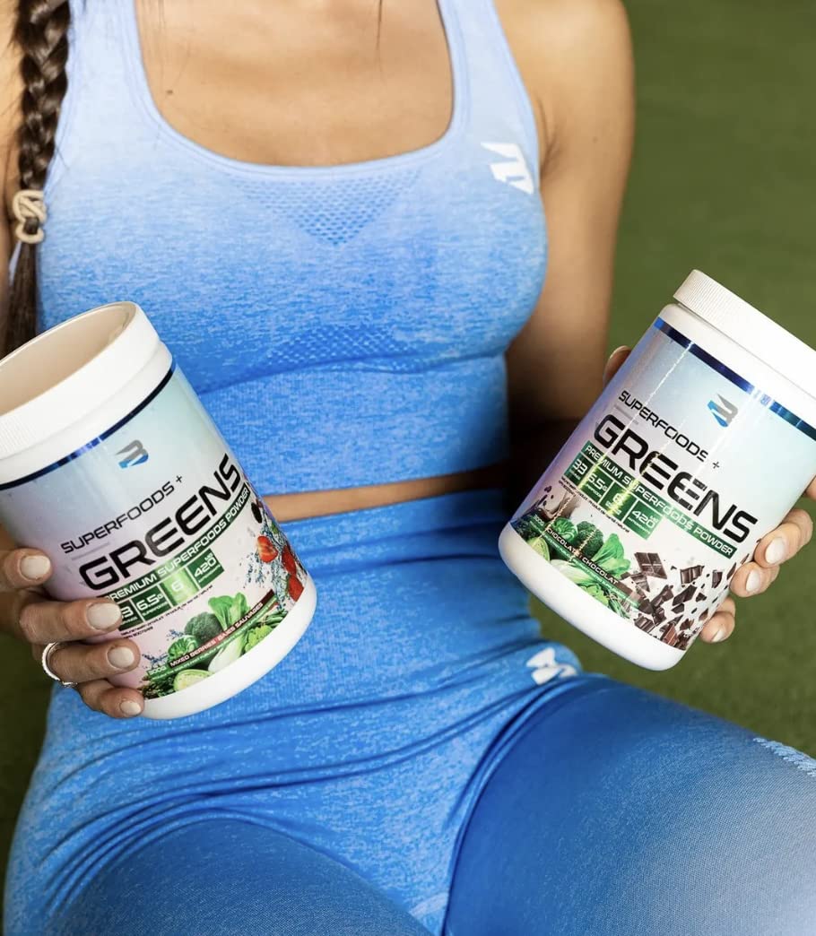 Organic Superfoods & Greens Powder - Strawberry Banana Flavor | Vegan, Gluten-Free, Nutrient-Rich Supplement for Smoothies, Shakes & Healthy Lifestyles