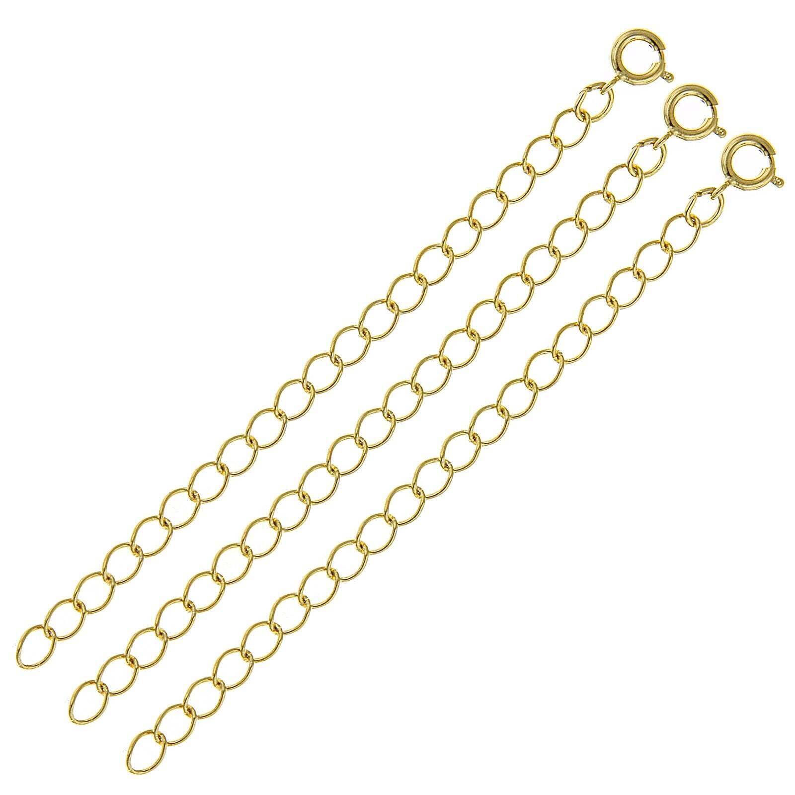 1928 Jewelry 3 Pack Necklace Extension Chains - 3 Inch Adjustable Length Extender for Pendants & Charms | Perfect for Layering Necklaces & Customizing Jewelry Length