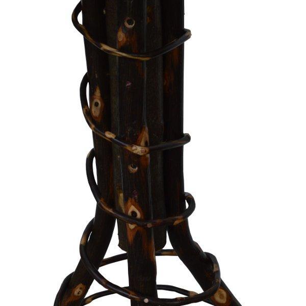 Solid Wood Hickory Accent Table - Rustic Side Table for Living Room, Bedroom, or Entryway - Perfect for Home Decor, Coffee Table Books, and Lamps