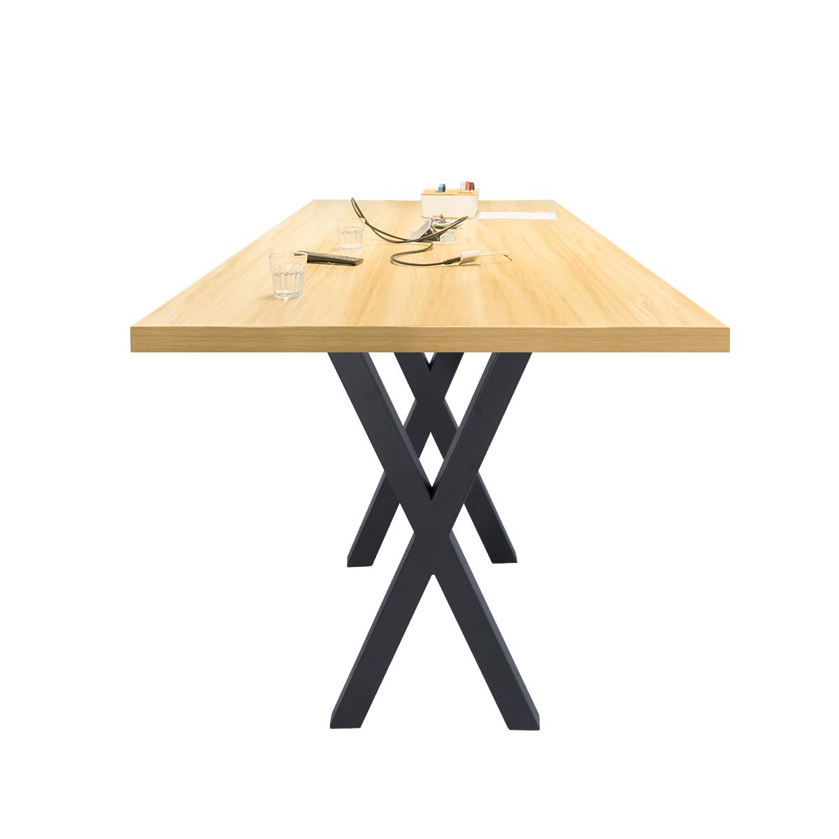 TC-HOMENY 28 Inch X-Shaped Metal Table Legs - Set of 2 for DIY Dining Tables, Coffee Tables & Benches | Sturdy Industrial Style Furniture Legs for Home Office & Cafe Decor
