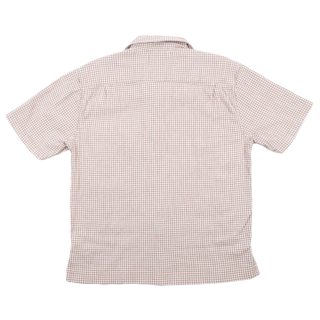 Freenote Cayucos Seersucker White Plaid Shirt - Men's Casual Button Down for Summer Beach & Outdoor Activities