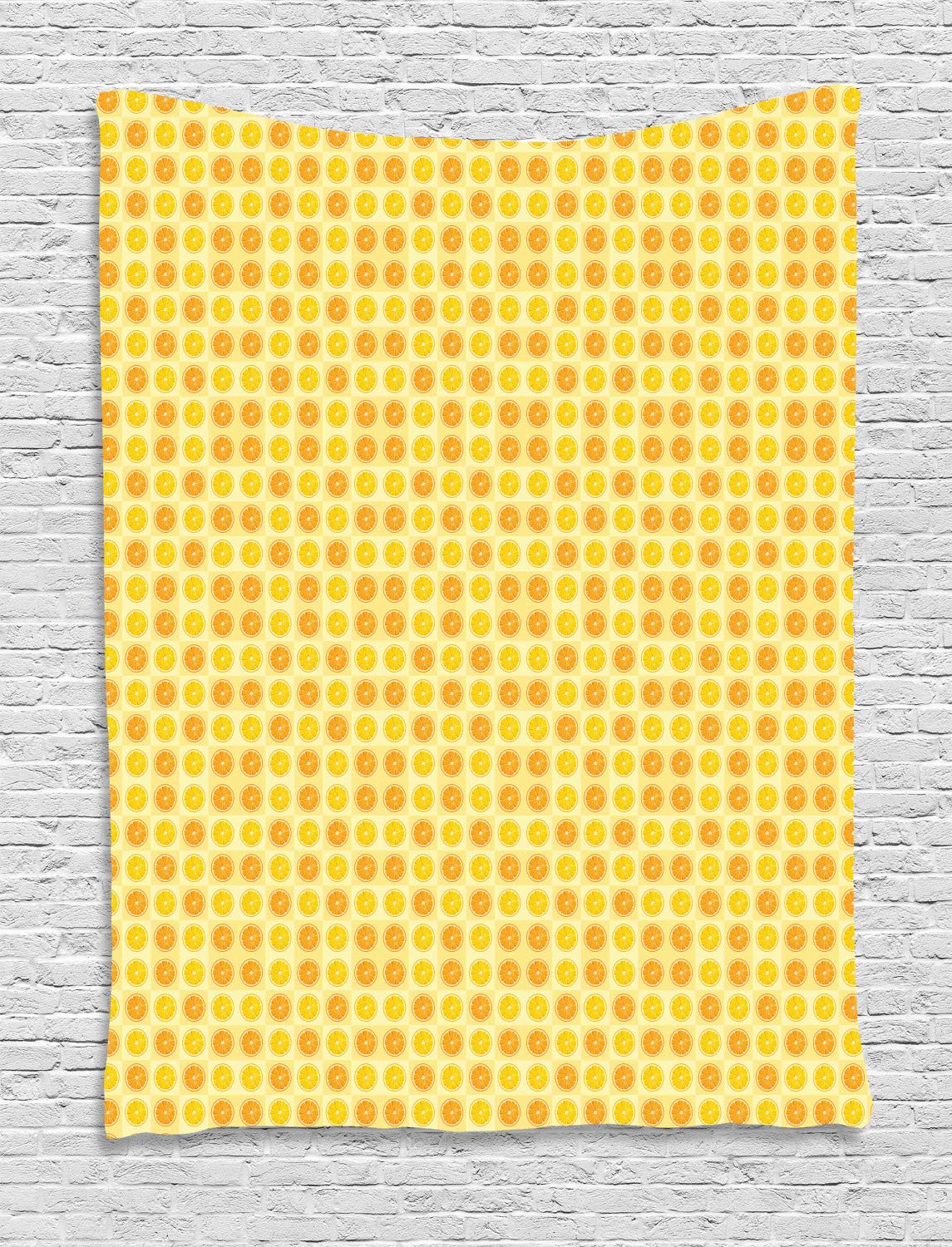 Ambesonne Citrus Fruit Tapestry - Orange & Yellow Wall Decor for Bedroom, Living Room