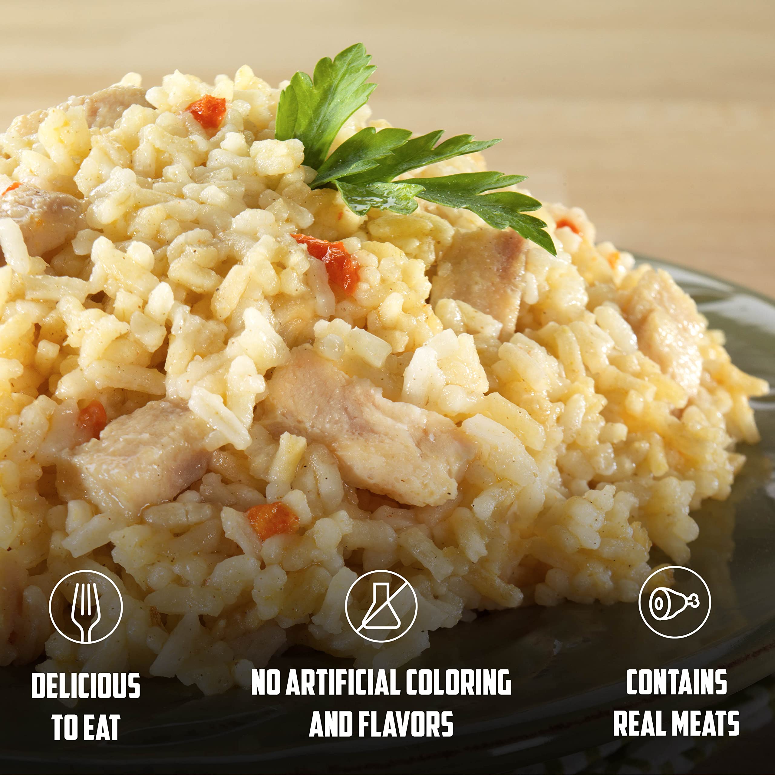 Mountain House Rice and Chicken Freeze Dried Meal Pouch - Gluten-Free Backpacking, Camping & Emergency Food - Easy to Prepare, Delicious & Nutritious Entree - Perfect for Outdoor Adventures, Hiking, Survival Kits & Emergency Preparedness