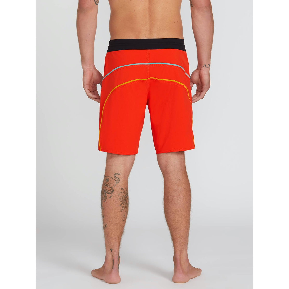 Volcom Rainbow Bridge Stoneys Boardshorts - Men's Swim Trunks in Pepper Red for Beach, Pool & Surfing