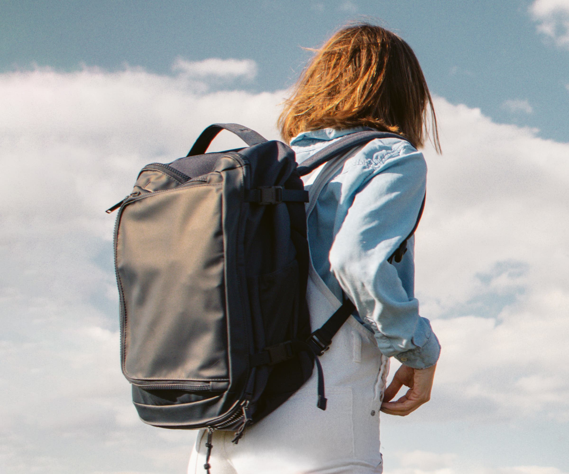 Jet Black 25L Active Convertible Backpack - Durable Travel & Work Backpack for Commuting, Hiking & Gym | Water-Resistant & Laptop Compatible