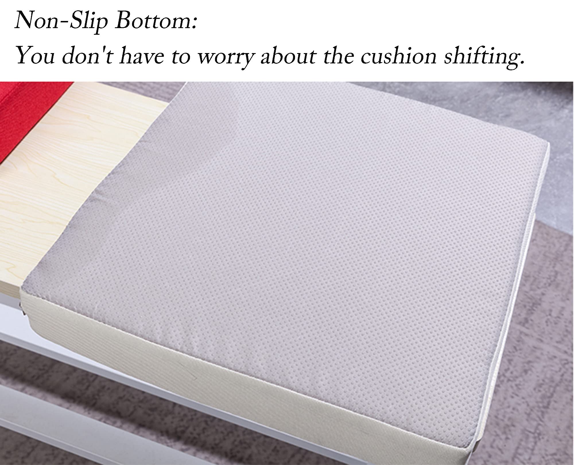 Waterproof Leather Bench Cushions 2-3 Seater - 71x15.7x2 Inches Khaki Outdoor Indoor Chair Seat Pad for Bay Window, Patio, Swing, Garden Furniture - Durable & Comfortable for Lounging, Relaxing, and Decorating