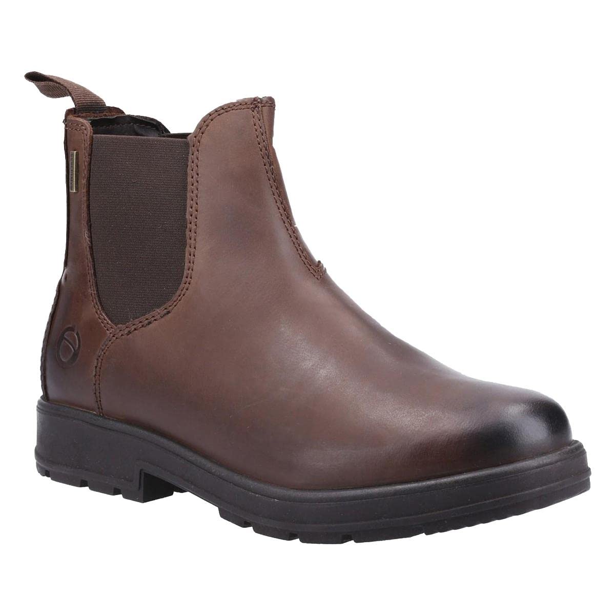 Men's Farmington Leather Boots - Size 10 Brown Cowboy Boots for Western Riding & Outdoor Work | Durable Comfortable Work Boots for Ranch, Hiking & Casual Wear