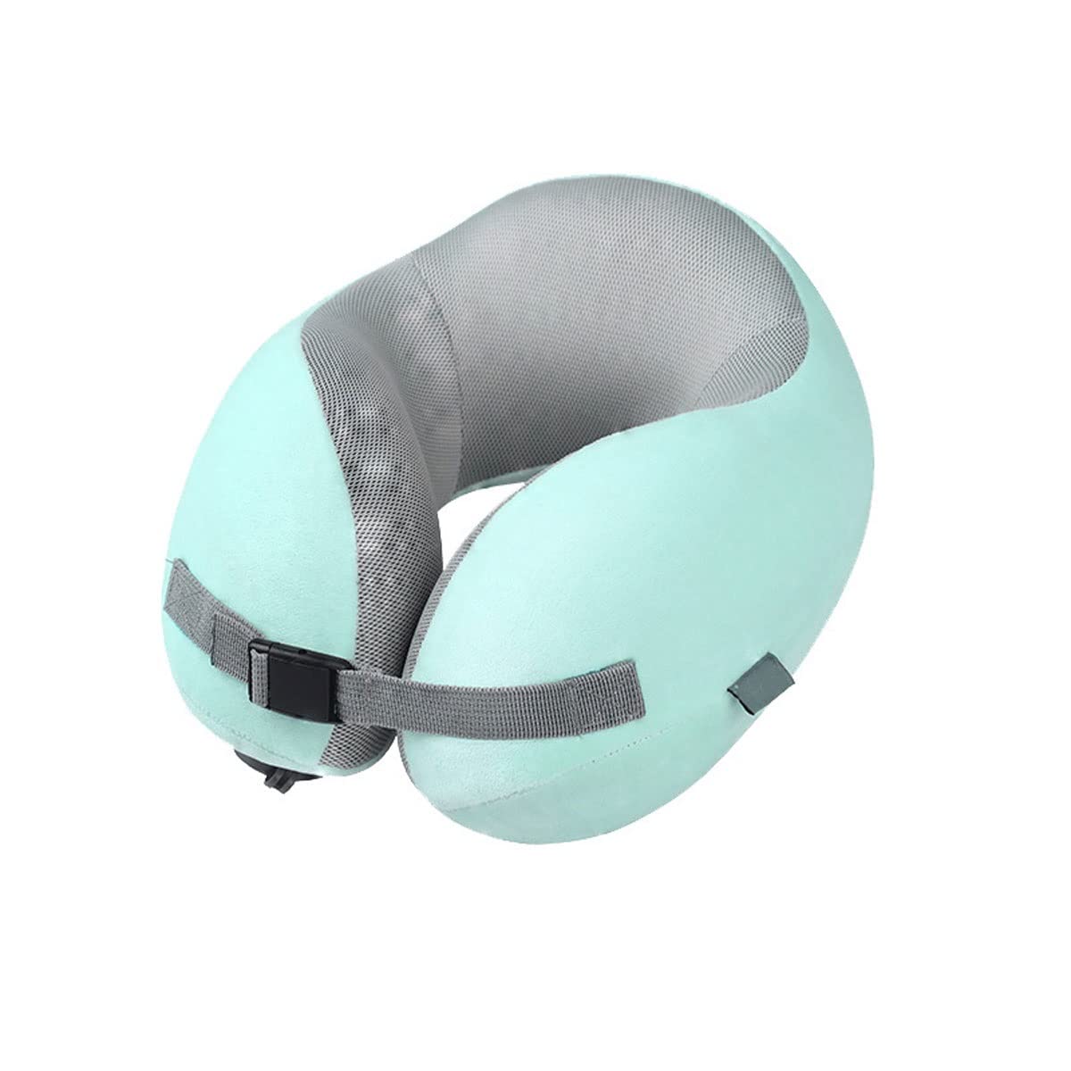 100% Pure Memory Foam Travel Neck Pillow - U-Shaped Ergonomic Support for Airplane, Car & Office - Ultra Soft Machine Washable Portable Headrest Cushion (Color: Blue) - Perfect for Long Flights, Road Trips & Work Breaks