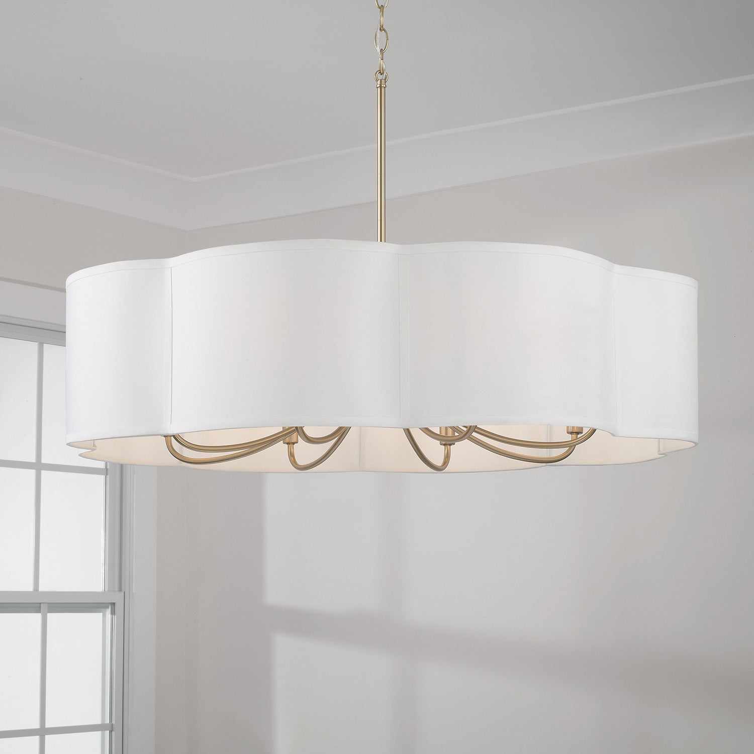 Romni Drum Chandelier - Modern Round Ceiling Light Fixture for Living Room, Bedroom & Dining Room | Energy Efficient LED Lighting for Home Decor