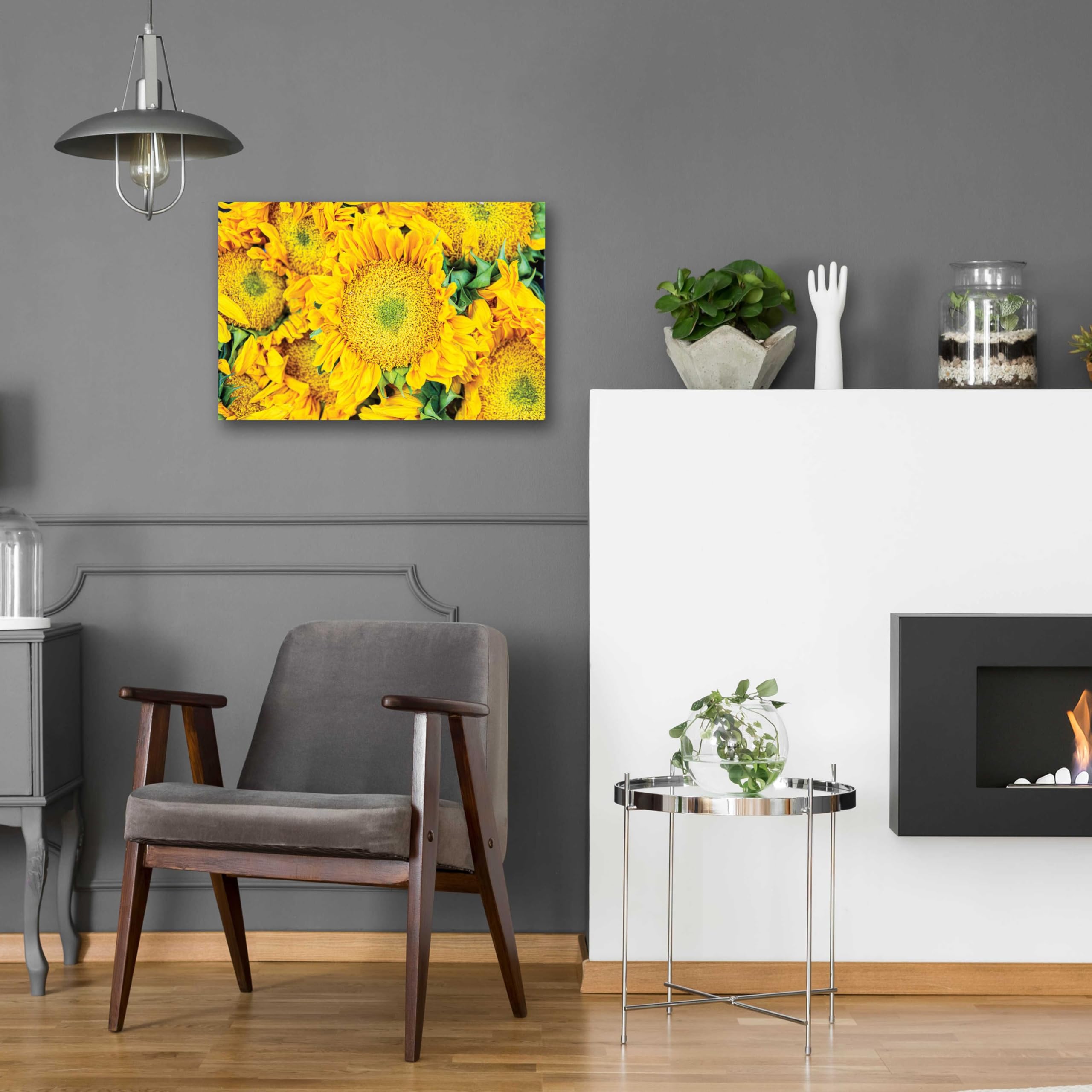 Epic Art 'Sunflower Summer' by Donnie Quillen - Vibrant Acrylic Glass Wall Art Decor 24