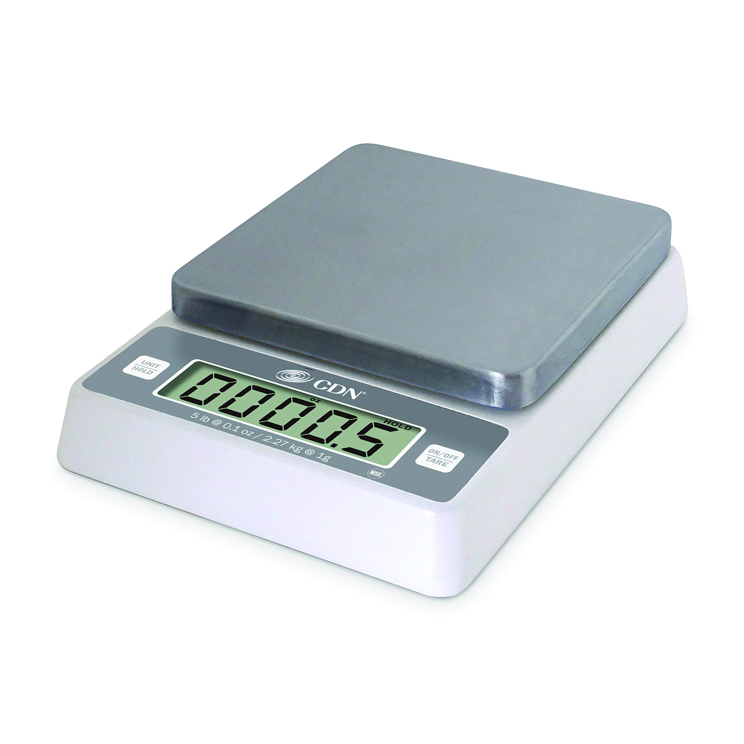 CDN SD0502 Pro Digital Kitchen Scale - 5 lb Capacity, 0.1 oz Precision, Compact Design (1.75