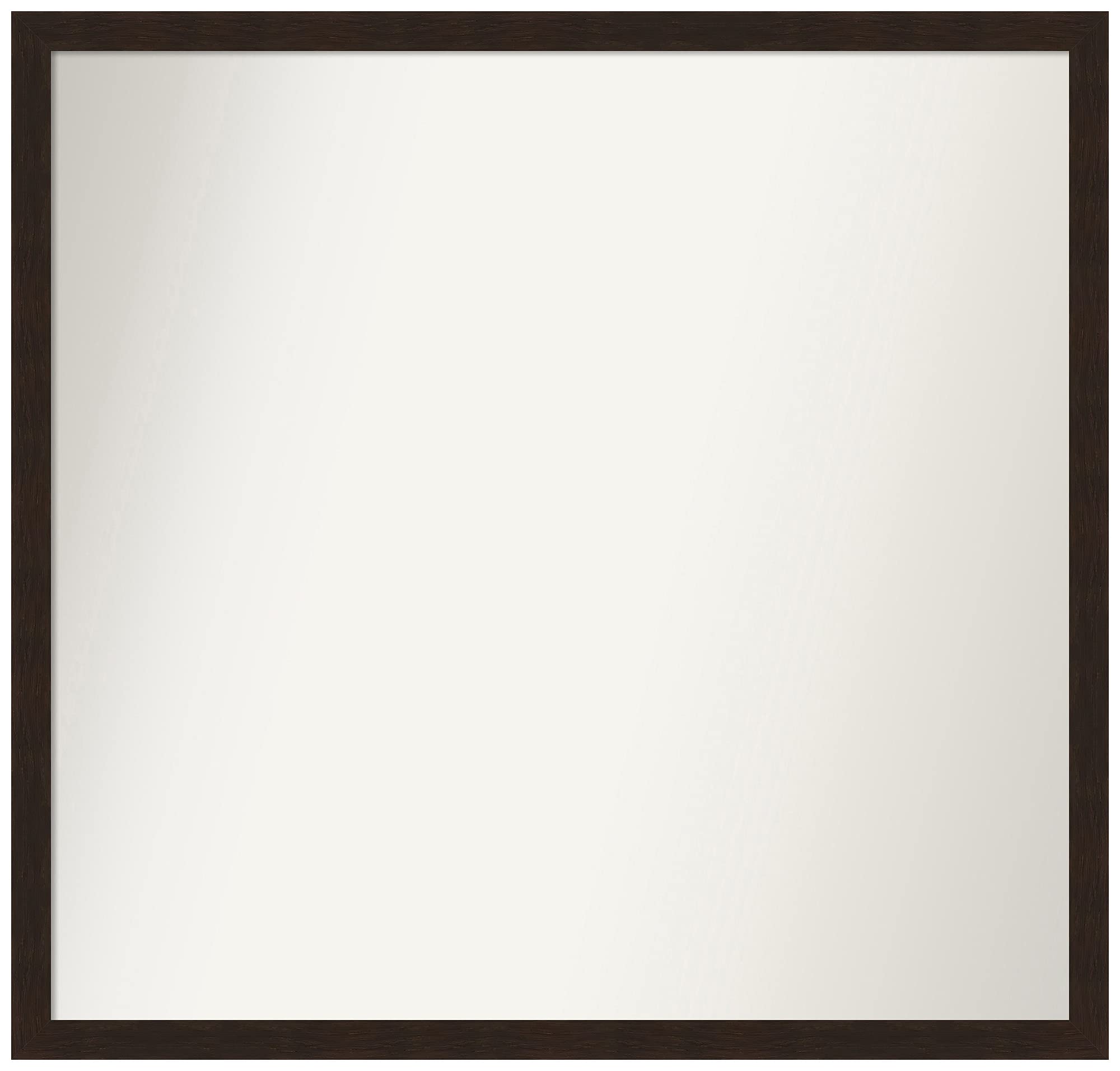 Amanti Art Custom Wall Mirror 21x22 Inches - Non-Beveled Narrow Frame in Carlisle Espresso Brown - Bathroom, Bedroom, Entryway Decor - Various Sizes Available
