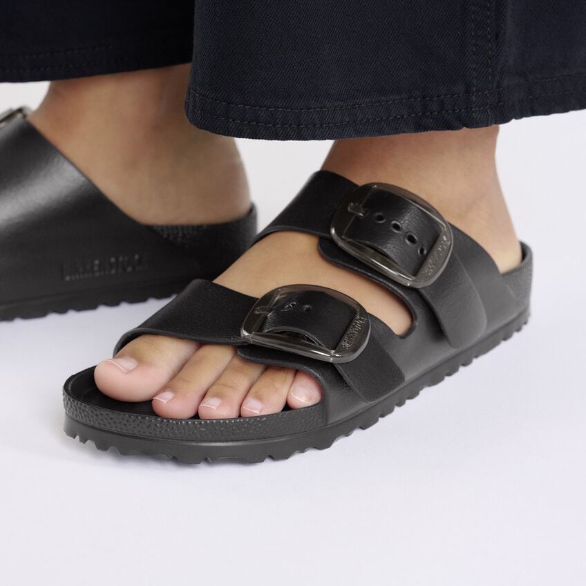 Birkenstock Arizona Big Buckle EVA Sandals - Black | Comfortable & Lightweight for Women | Perfect for Beach, Pool & Summer Outfits