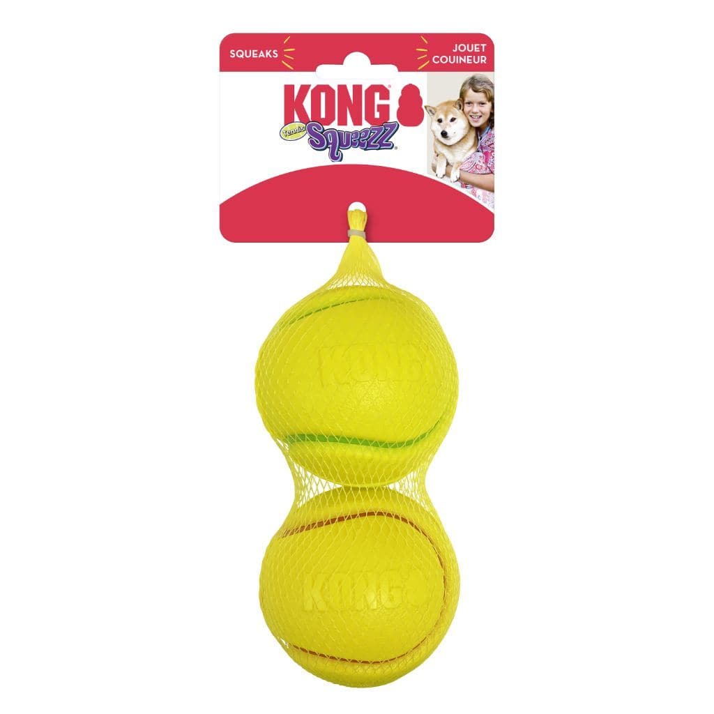 Squeezz® Squeaky Tennis Ball for Dogs - Durable Chew Toy with Noise Maker - Fun Interactive Play for Indoor & Outdoor Pets