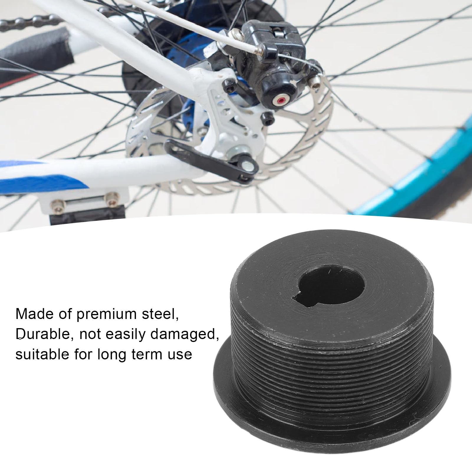 Steel Bike Freewheel Adapter - Fine Female Thread for Electric Bicycle & Scooter - Flywheel Adapter Replacement - Perfect for DIY Repairs and Performance Upgrades