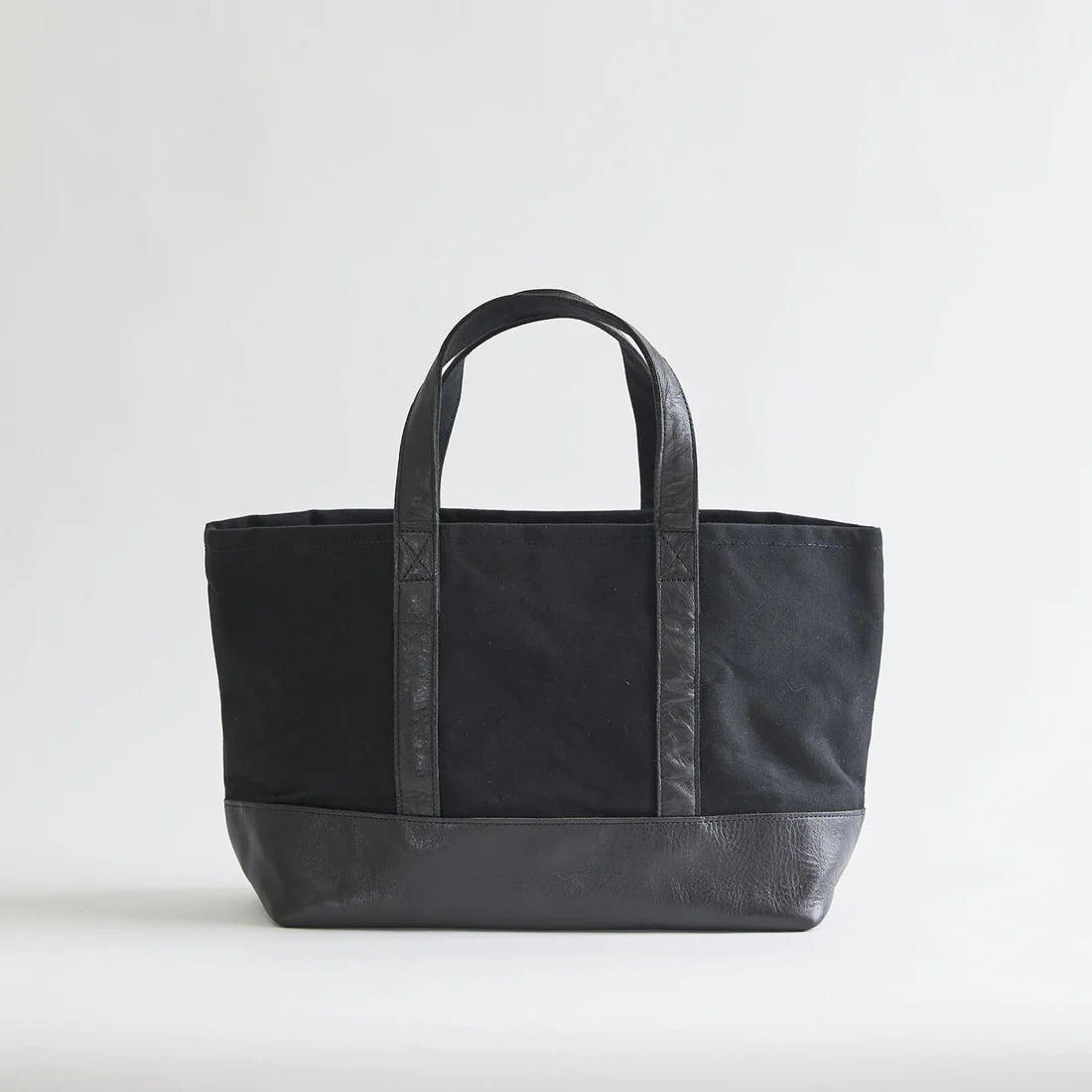Kurashiki Hampu Canvas Tote Bag - Premium Japanese Cotton Tote Bag for Women & Men - Black - Perfect for Shopping, Work & Travel Accessories
