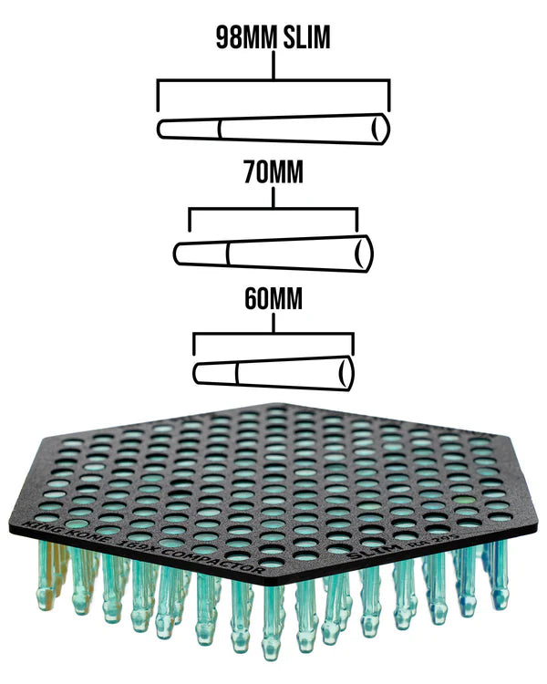 King Kone 169 Slim Cone Packing Fingers - 98mm, 70mm, 60mm Sizes for Pre-Rolled Cones | Perfect for Rolling Papers, Herbs & Tobacco | Ideal for Home Use, Dispensaries & Smoke Shops