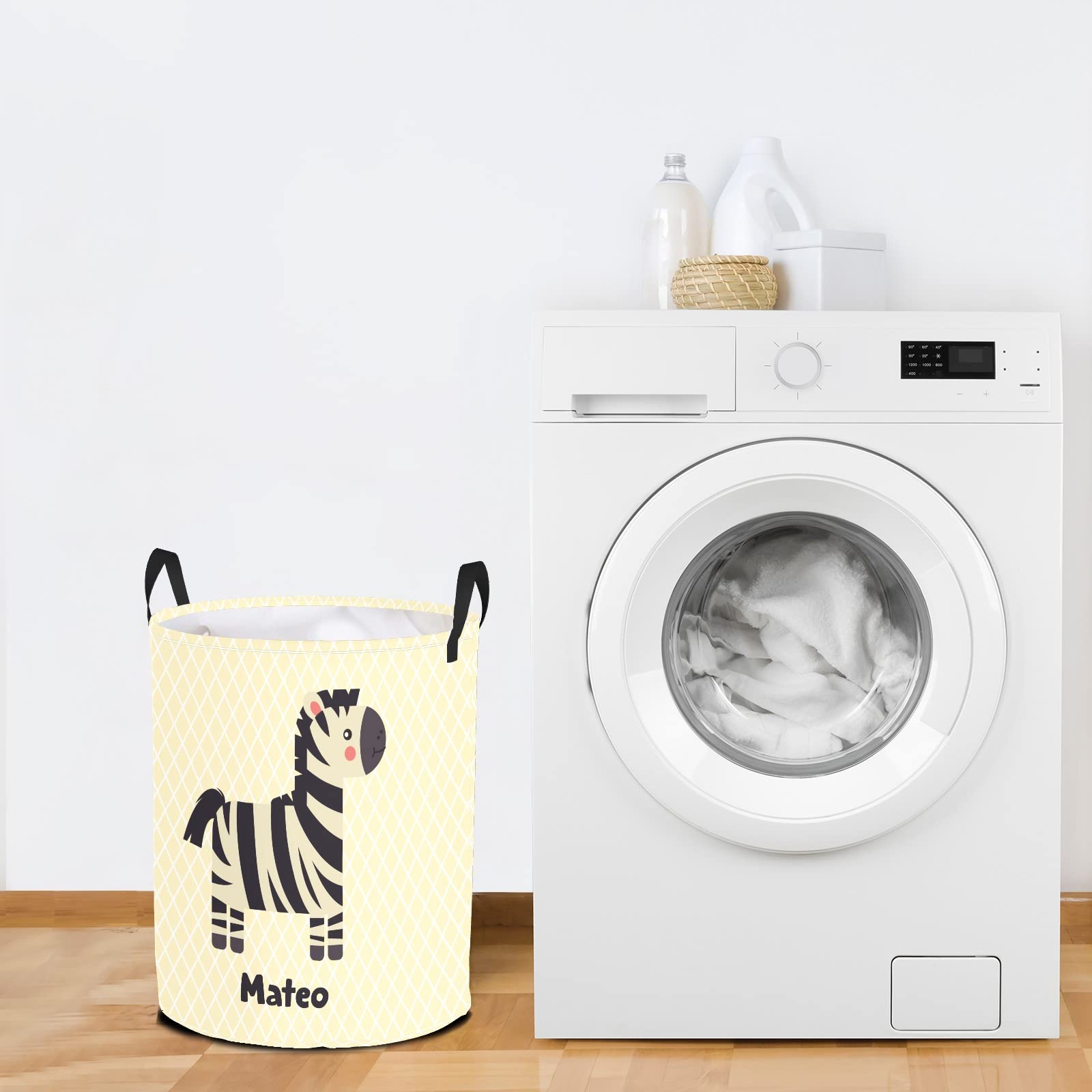 Collapsible Zebra Laundry Basket for Kids Room & Nursery Decor