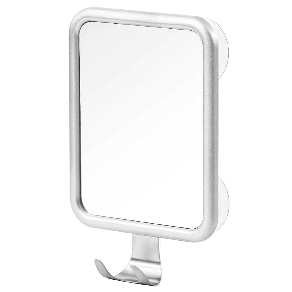 Fogless Shower Mirror for Shaving - Rectangle Design with 4 Suction Cups, Razor Holder, Drop-Proof & Rust-Resistant | Perfect for Close Shaves, Grooming & Makeup Application in Humid Bathrooms