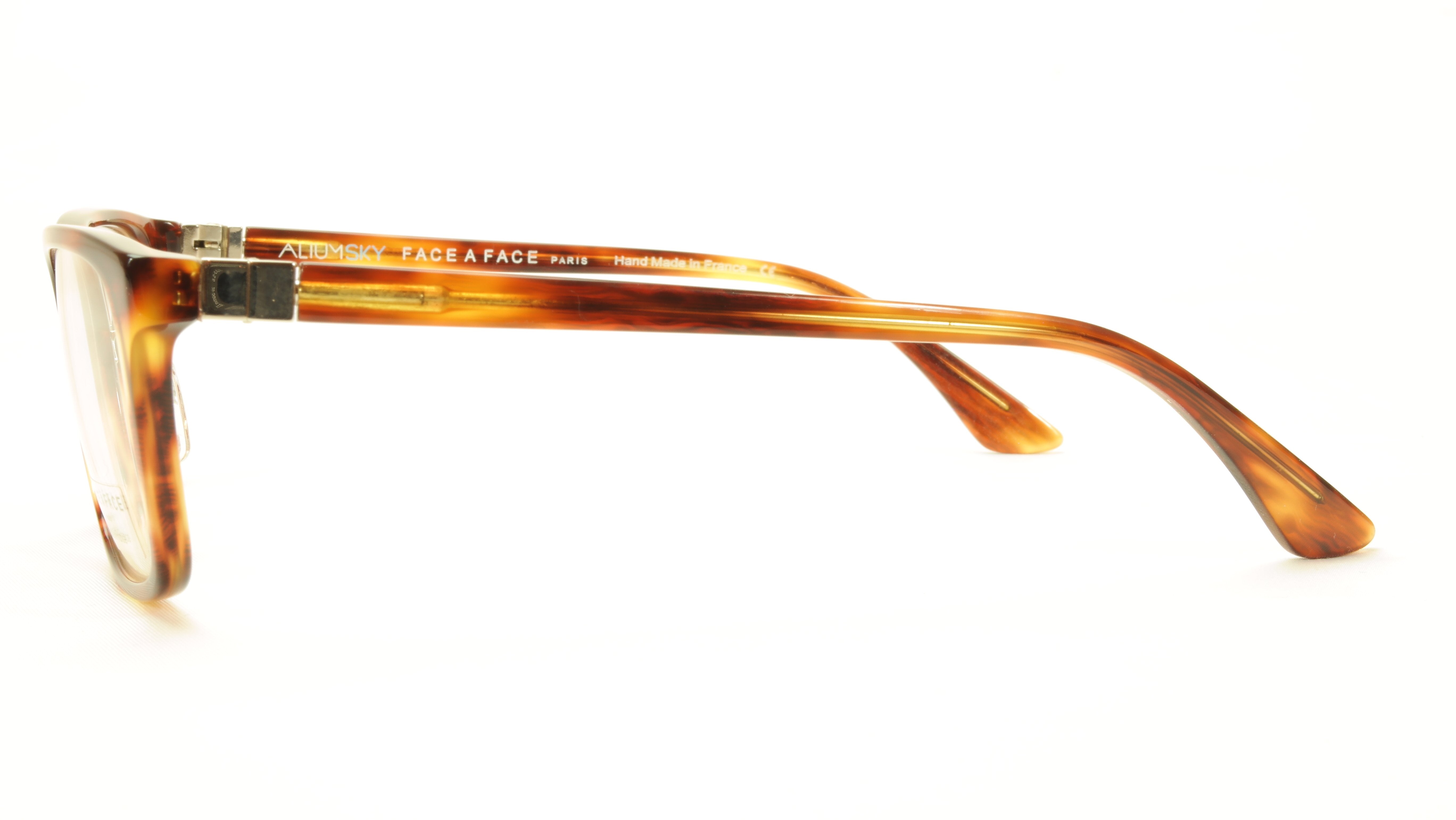 Face A Face ALIUM SKY 2 Col 167 Brown Horn Eyeglasses - Handmade in France - Premium Acetate Frames for Men & Women - Perfect for Reading, Work & Fashion Accessories