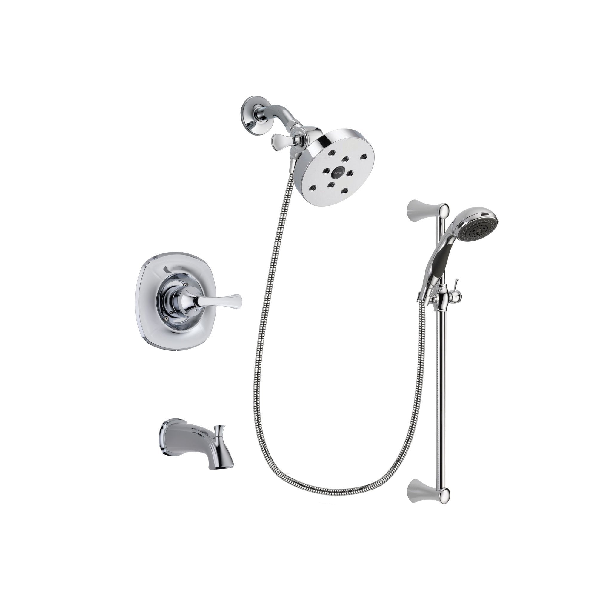 Delta Addison Chrome 3-Handle Tub and Shower Faucet System with Hand Shower DSP0815V - Perfect for Bathroom Renovation & Modern Home Upgrade